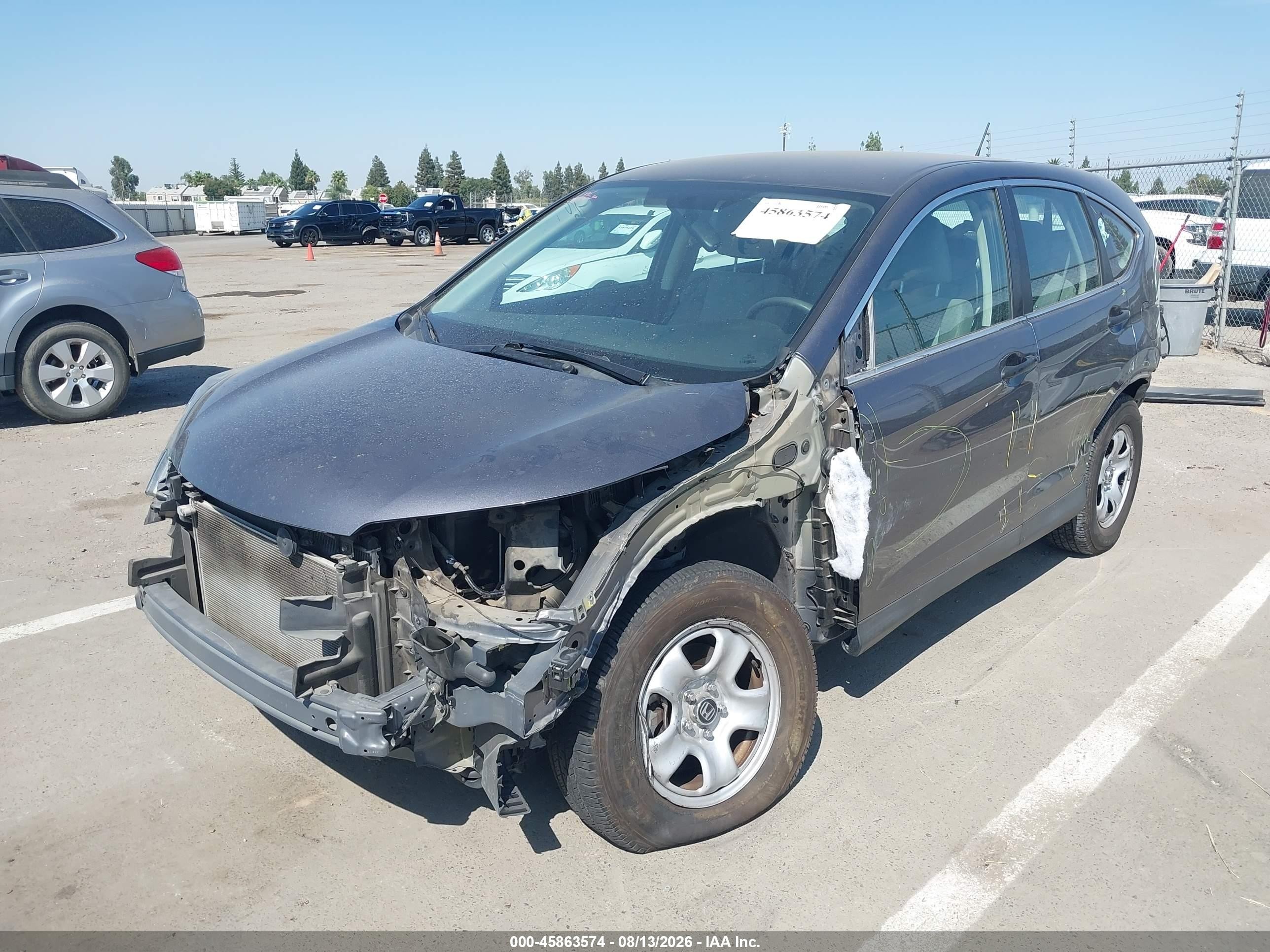 2015 Honda Cr-v Lx Gray vin: 3CZRM3H32FG717090