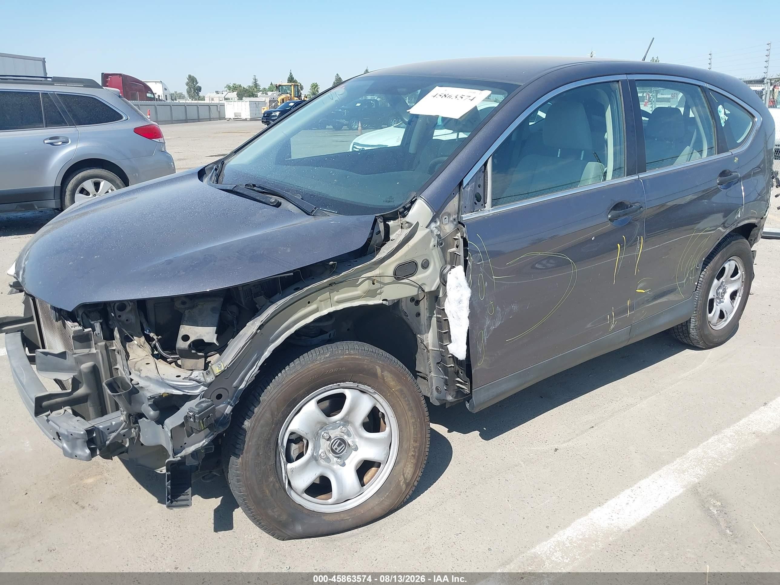 2015 Honda Cr-v Lx Gray vin: 3CZRM3H32FG717090