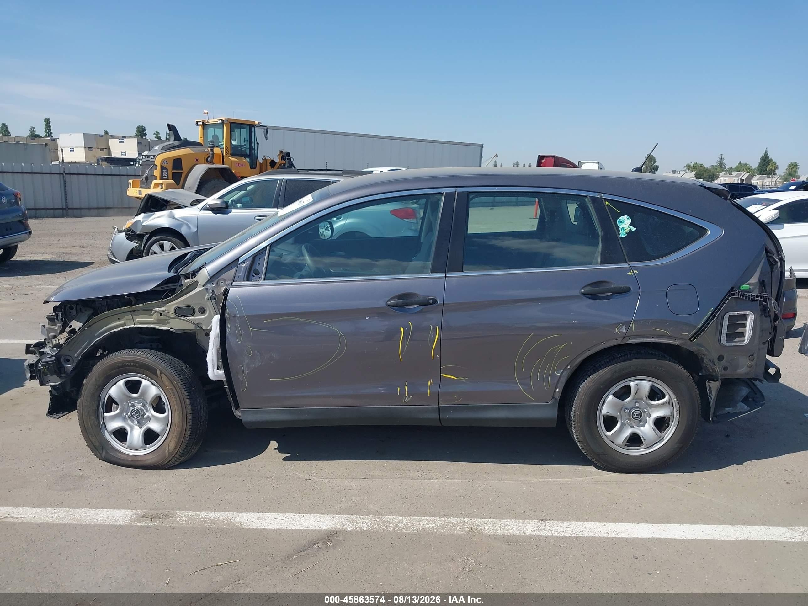 2015 Honda Cr-v Lx Gray vin: 3CZRM3H32FG717090