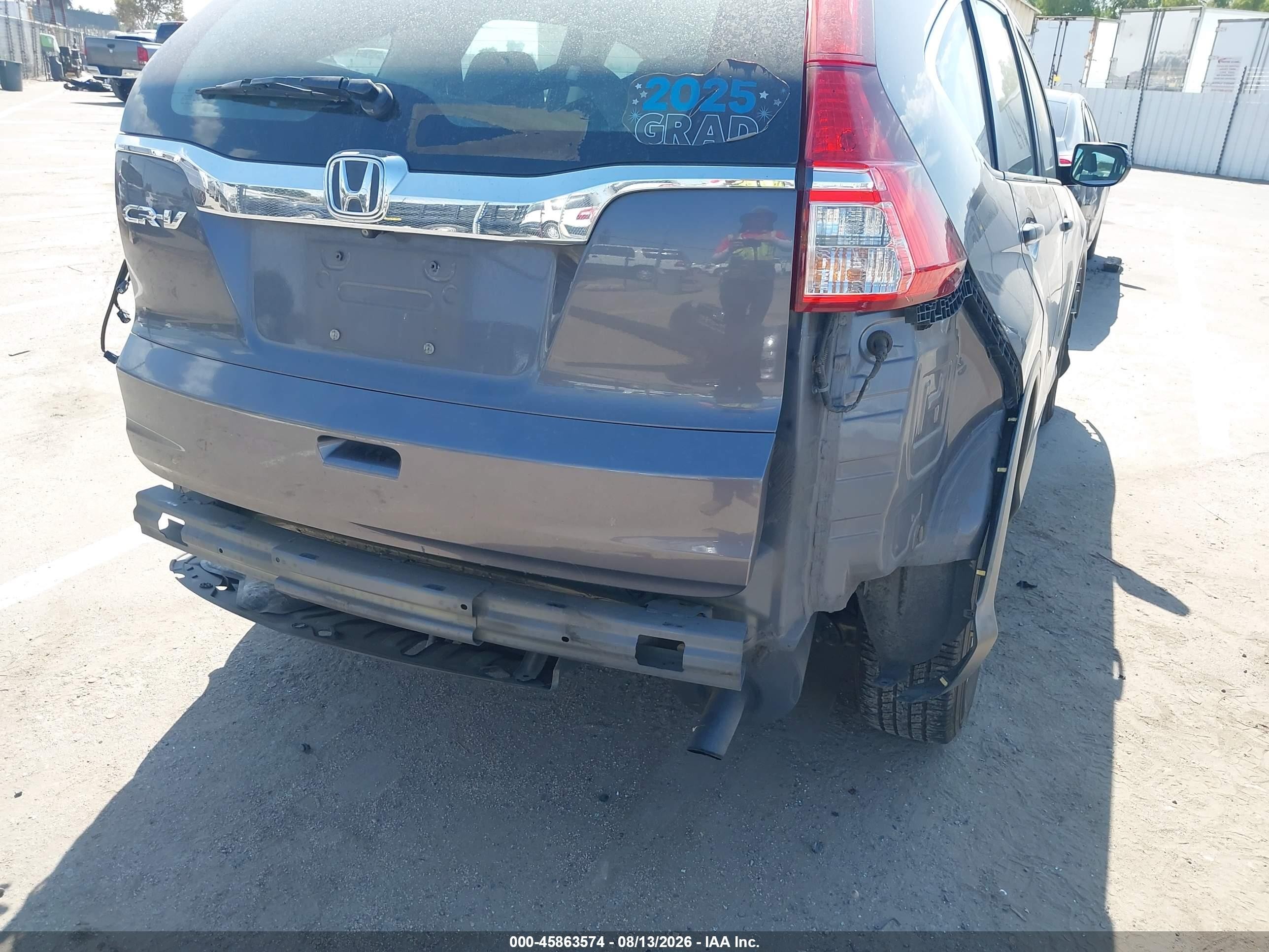 2015 Honda Cr-v Lx Gray vin: 3CZRM3H32FG717090