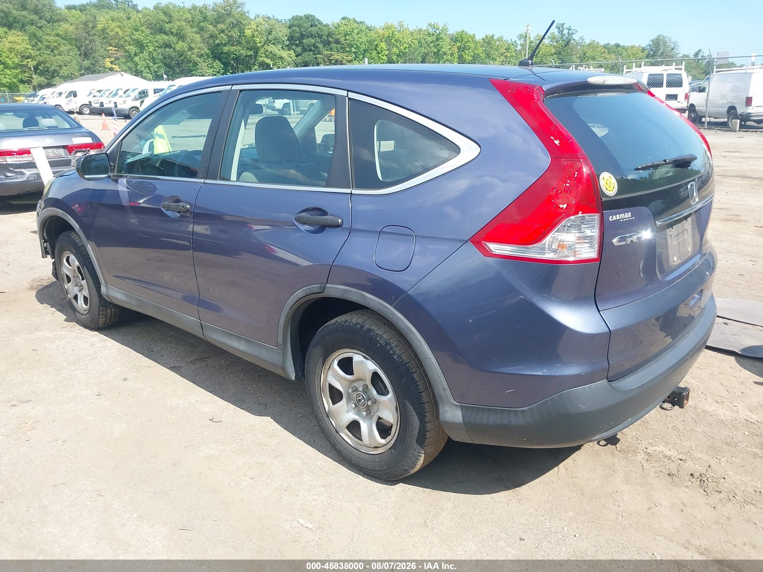 2014 Honda Cr-v Lx Blue vin: 3CZRM3H33EG714276