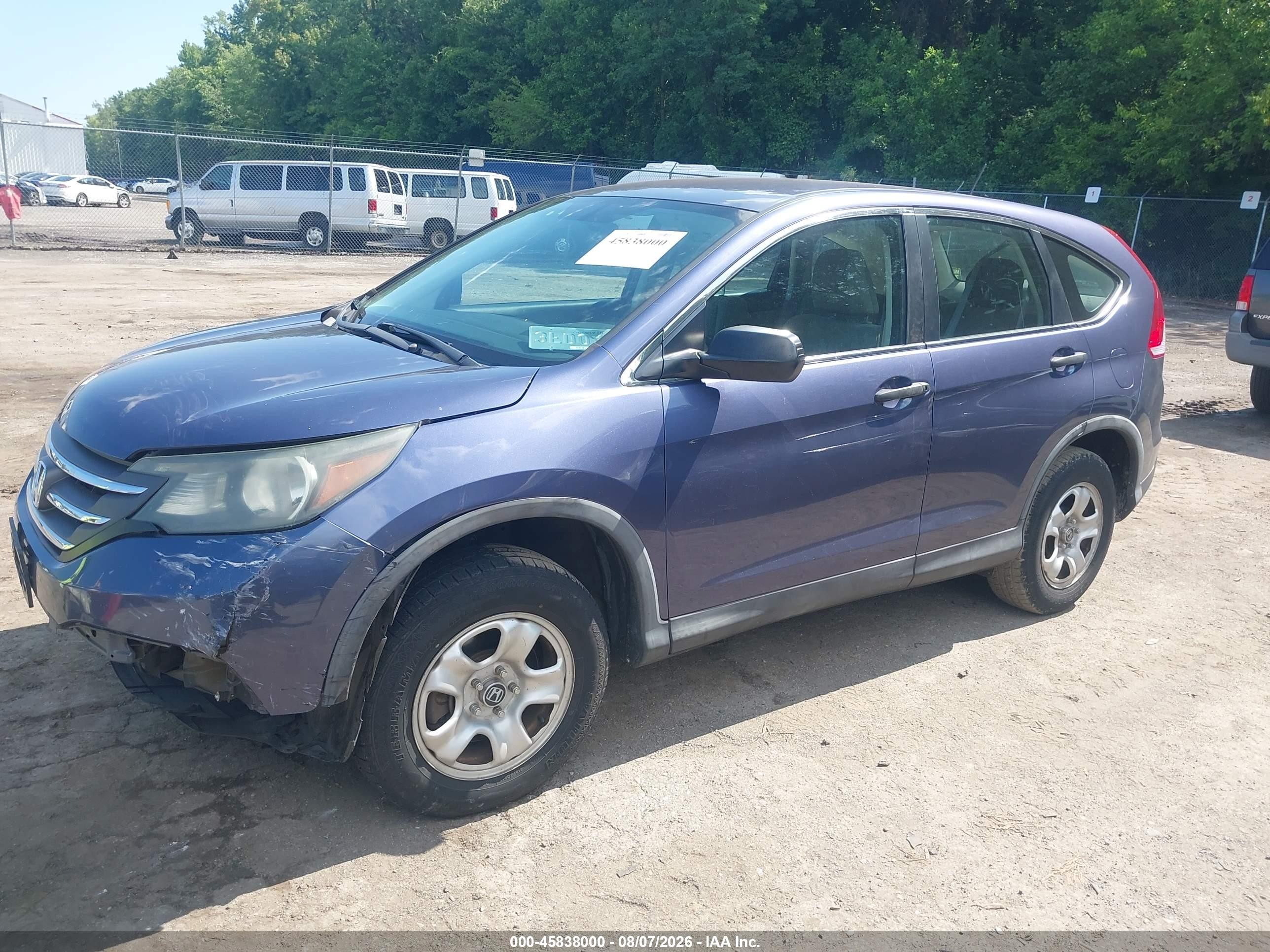 2014 Honda Cr-v Lx Blue vin: 3CZRM3H33EG714276