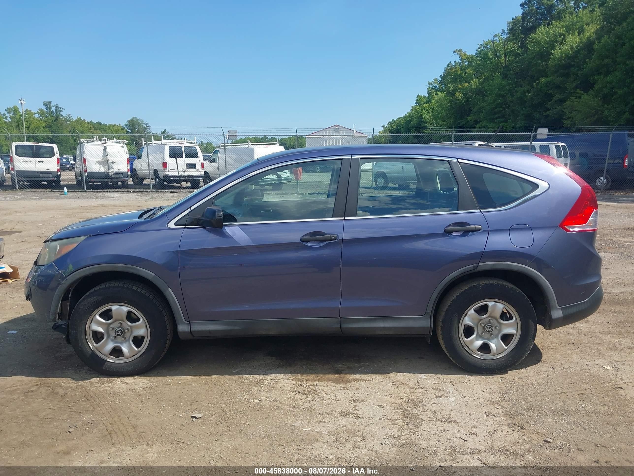 2014 Honda Cr-v Lx Blue vin: 3CZRM3H33EG714276