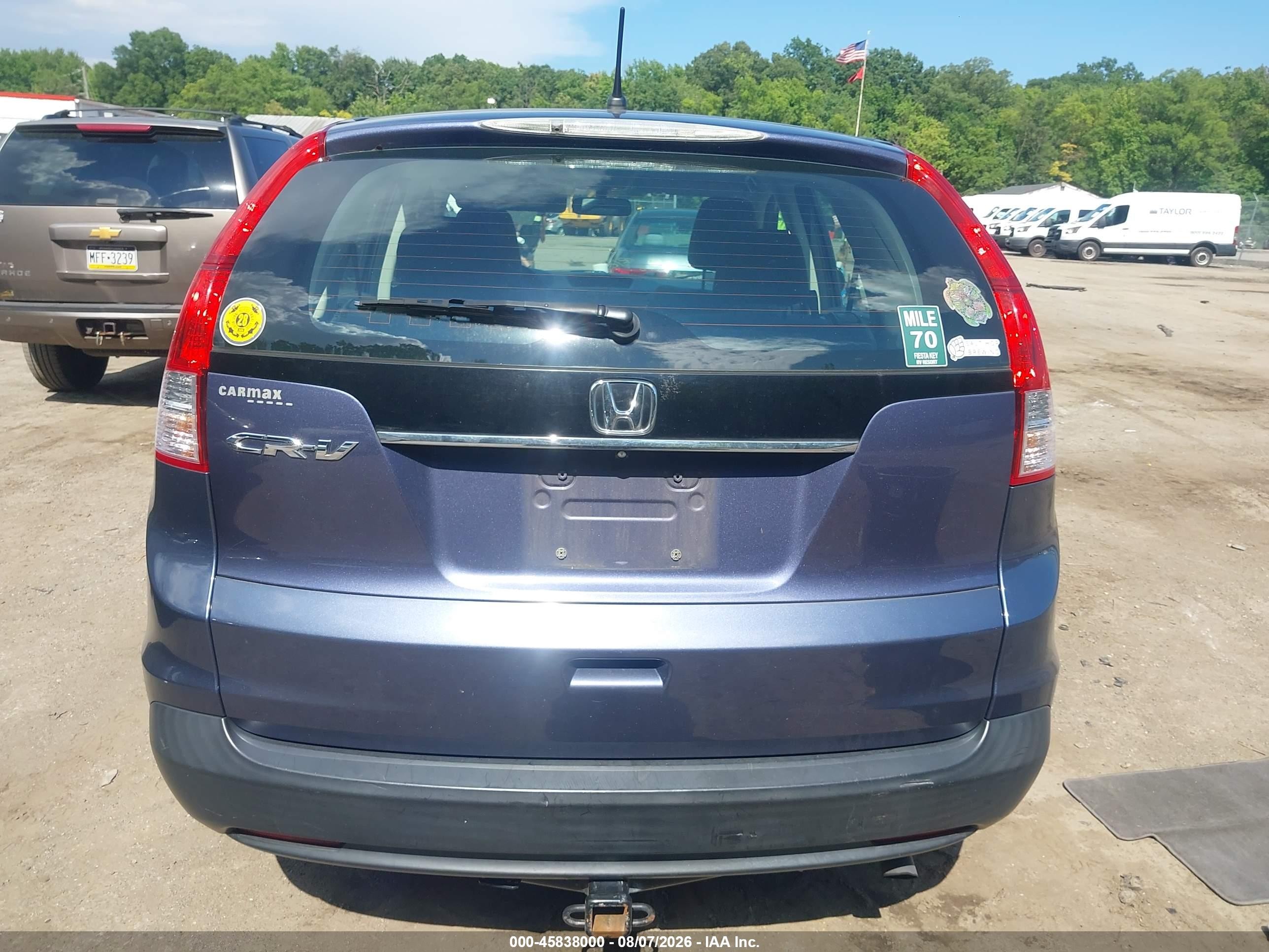 2014 Honda Cr-v Lx Blue vin: 3CZRM3H33EG714276