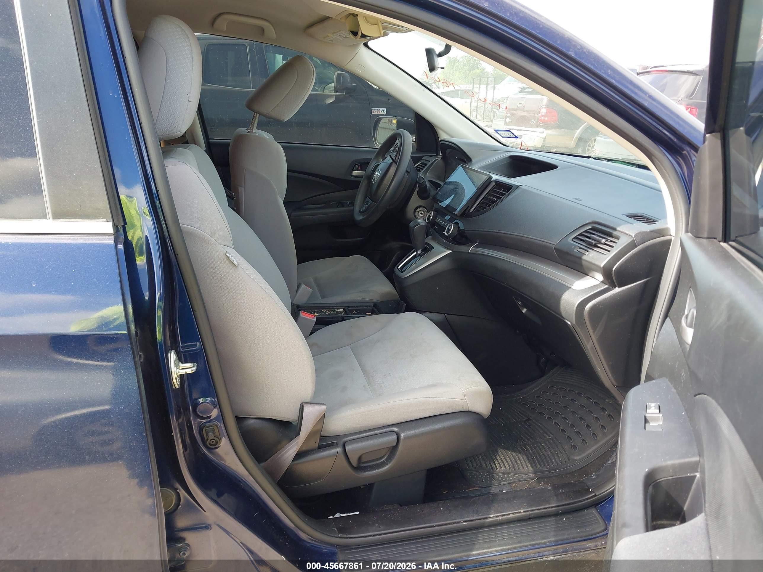 2015 Honda Cr-v Lx Blue vin: 3CZRM3H33FG700427