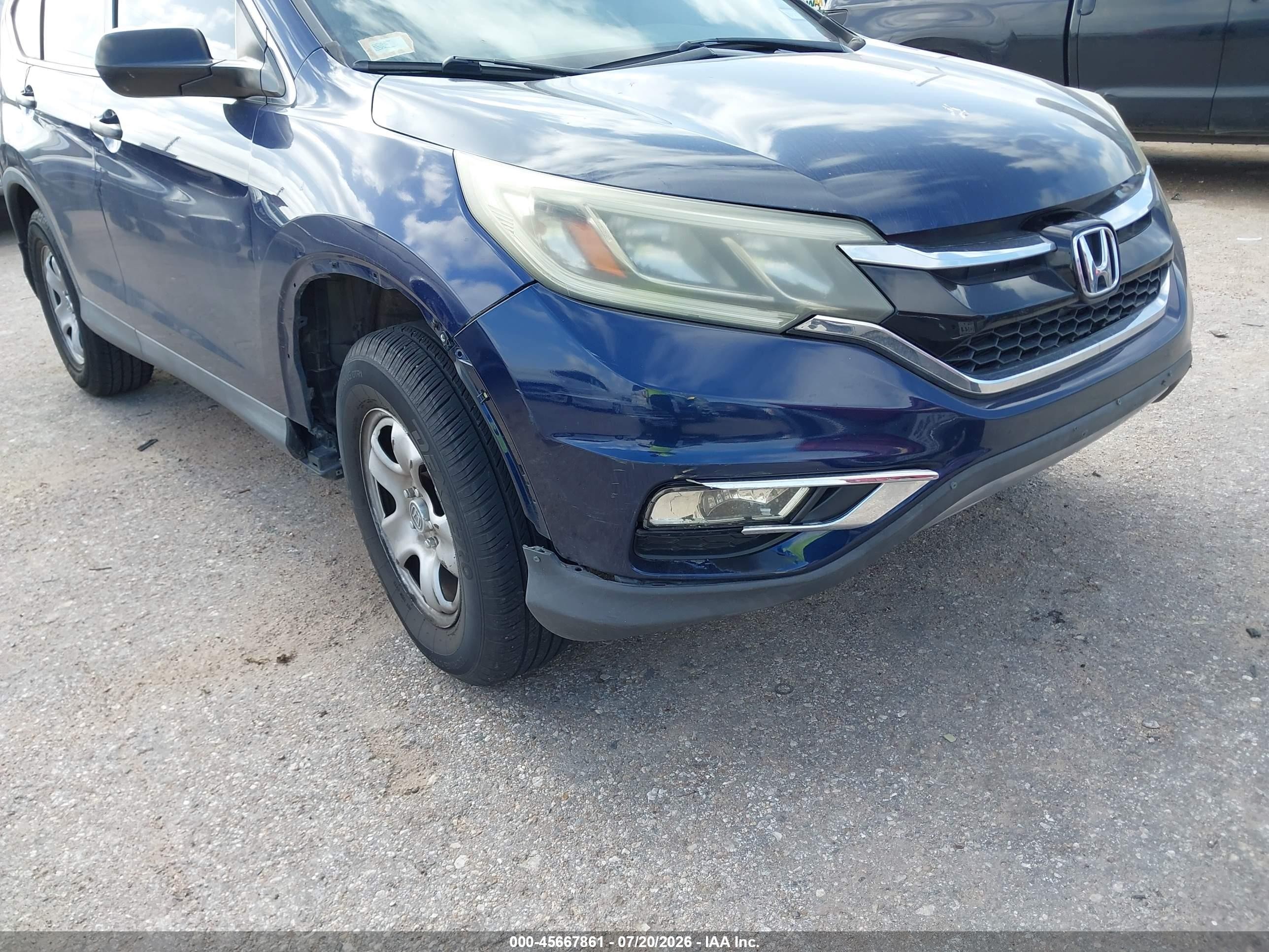 2015 Honda Cr-v Lx Blue vin: 3CZRM3H33FG700427