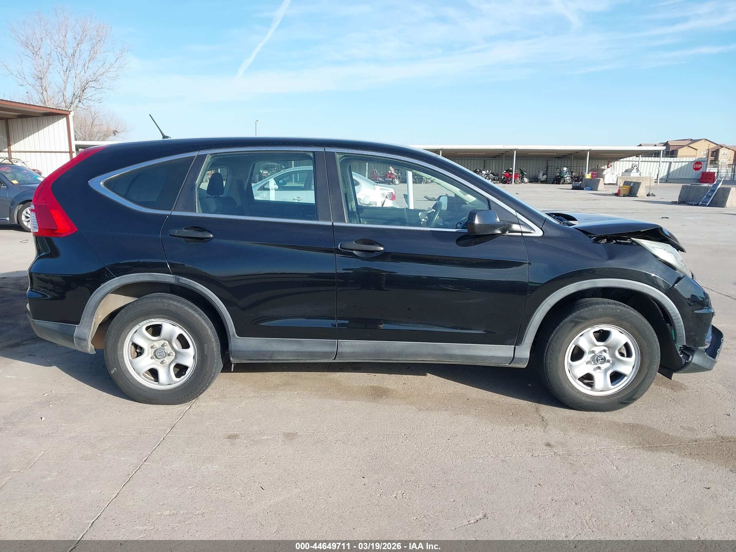 2015 Honda Cr-v Lx Black vin: 3CZRM3H33FG701478
