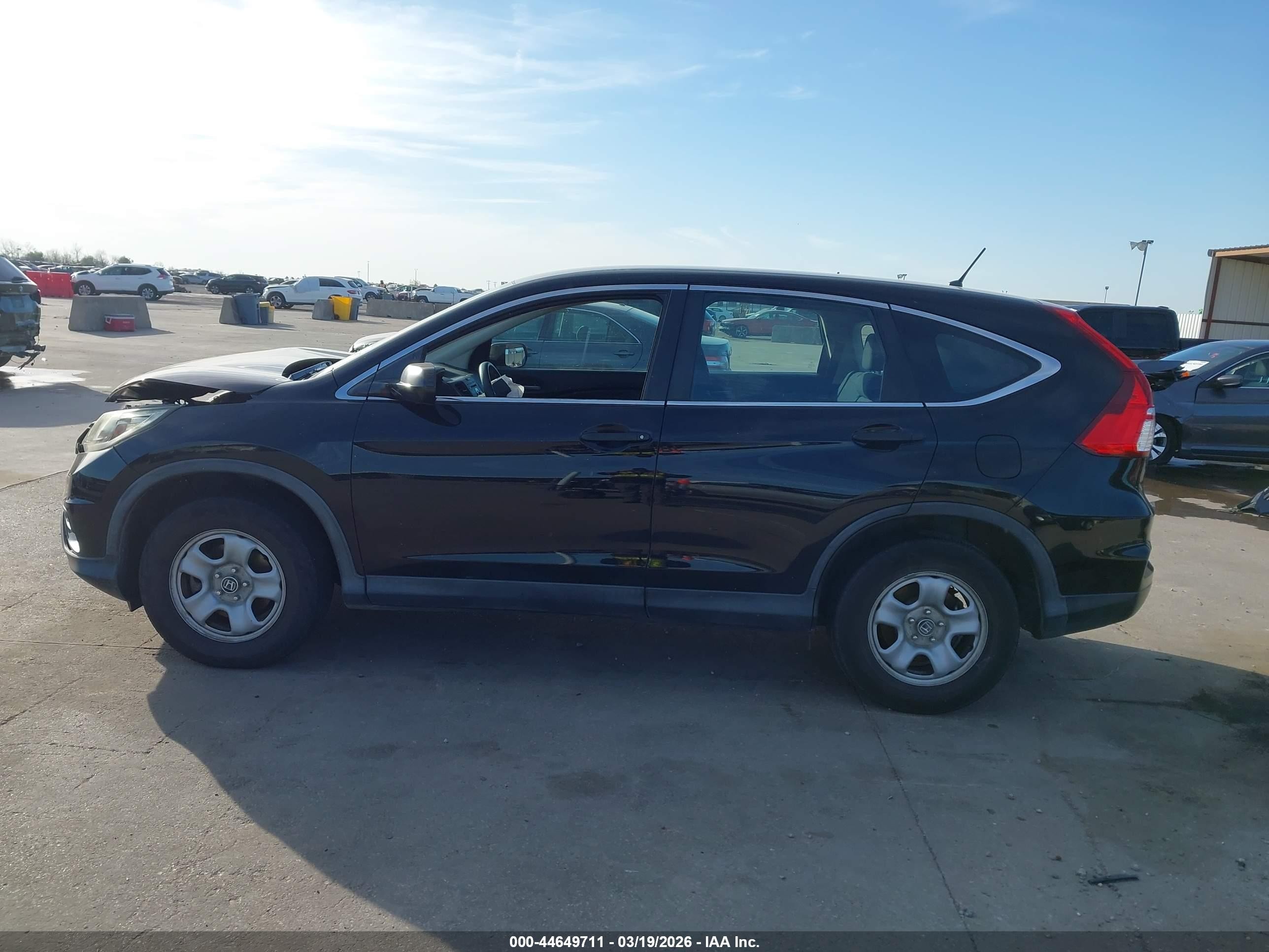 2015 Honda Cr-v Lx Black vin: 3CZRM3H33FG701478