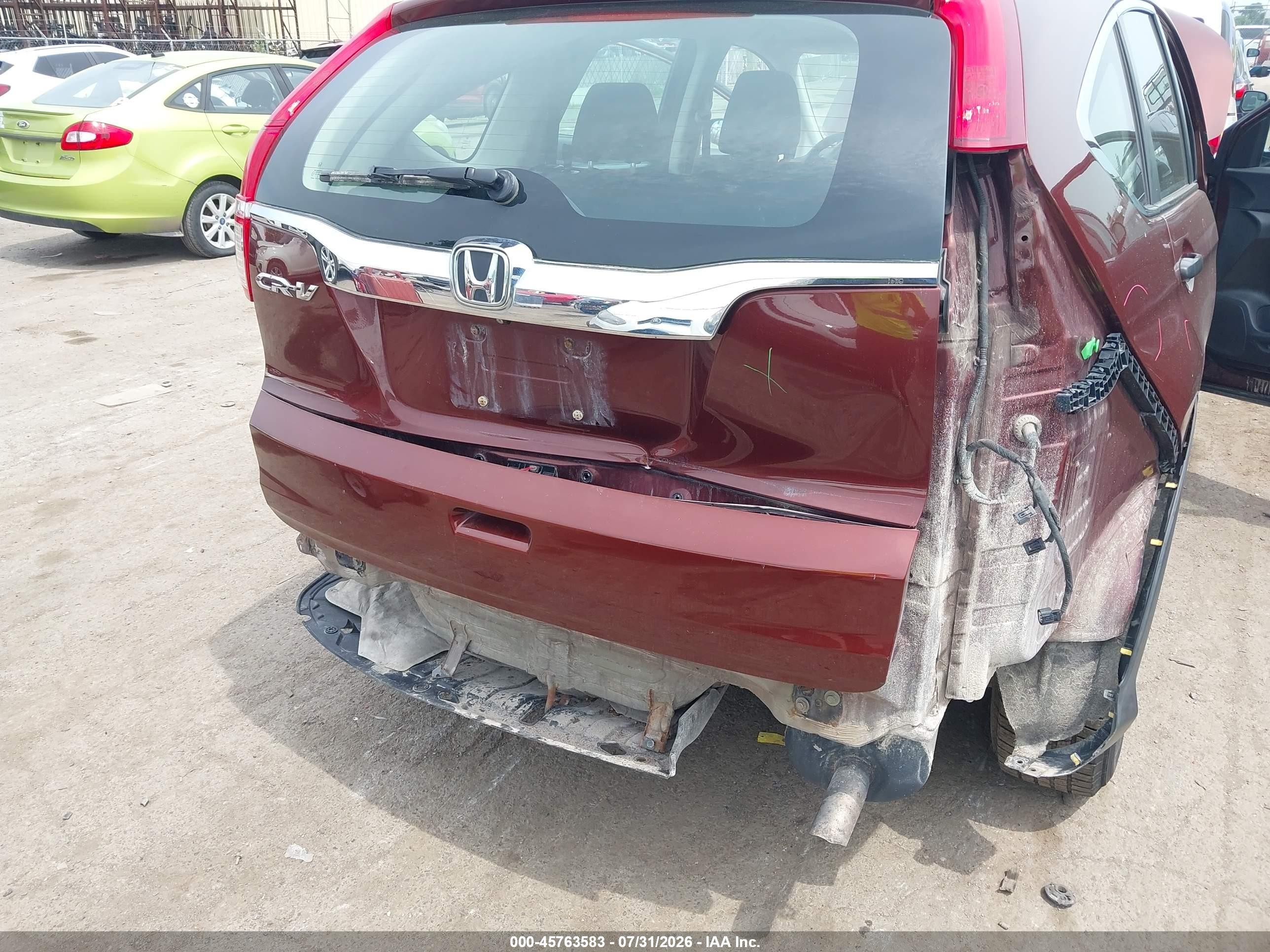 2015 Honda Cr-v Lx Burgundy vin: 3CZRM3H33FG702727