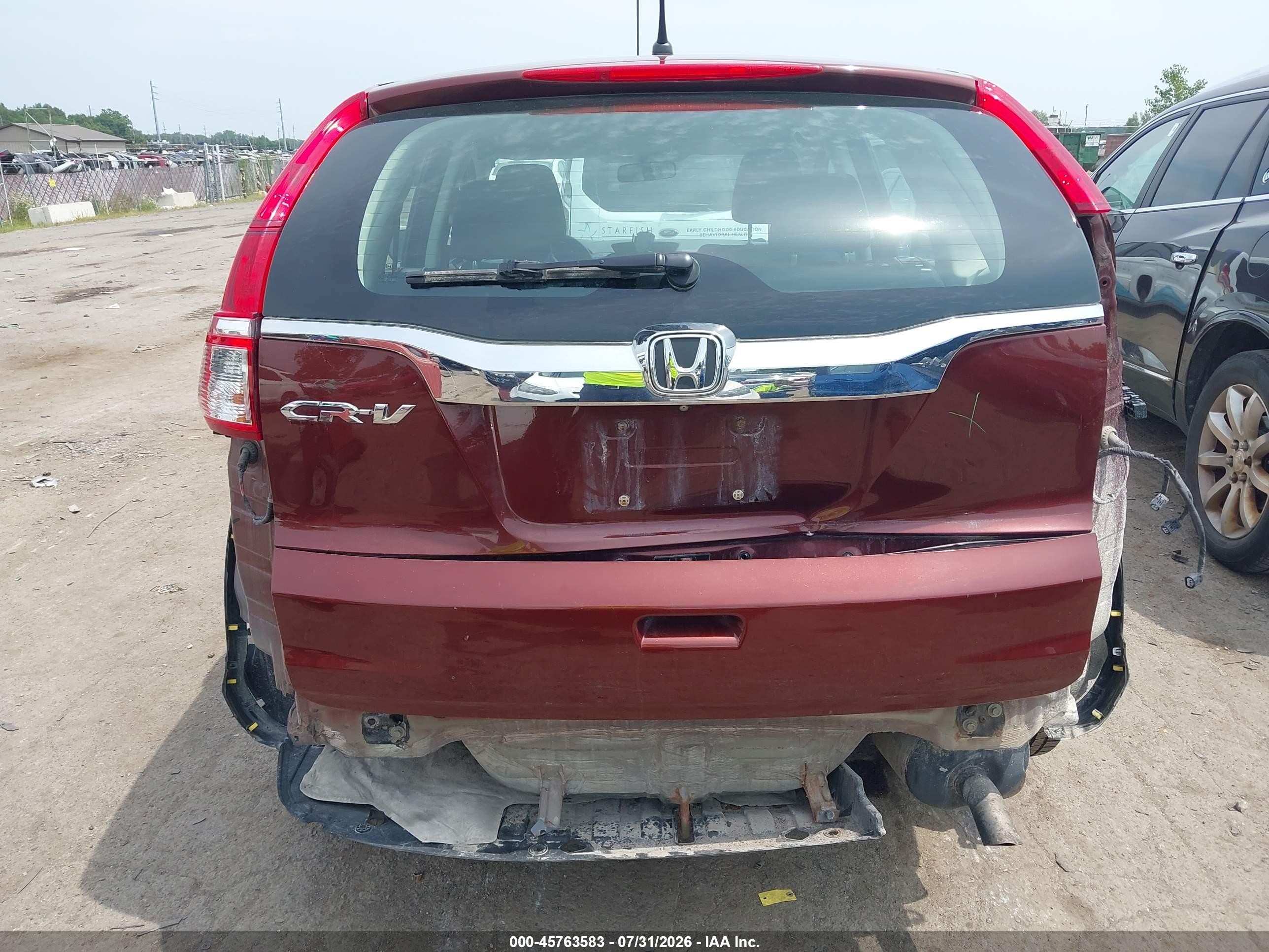 2015 Honda Cr-v Lx Burgundy vin: 3CZRM3H33FG702727