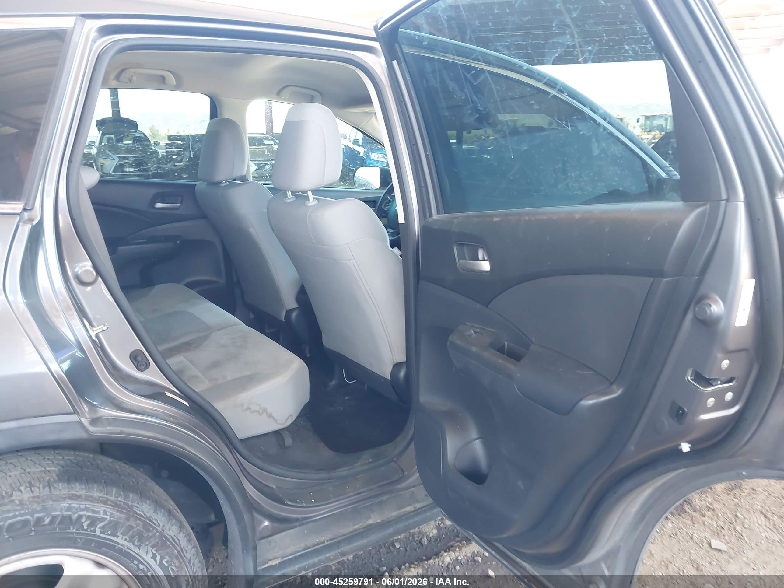 2015 Honda Cr-v Lx Gray vin: 3CZRM3H33FG708995
