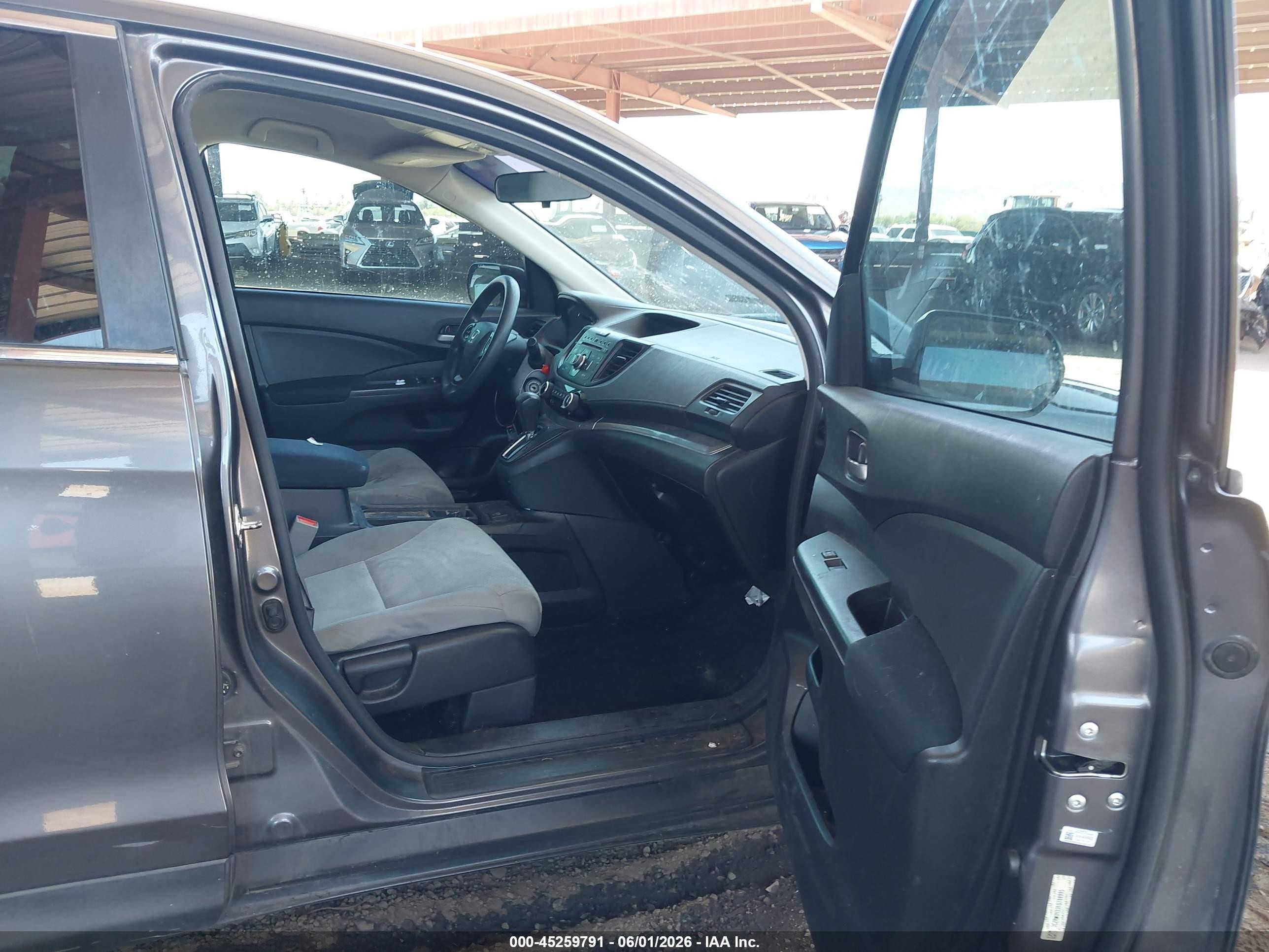 2015 Honda Cr-v Lx Gray vin: 3CZRM3H33FG708995