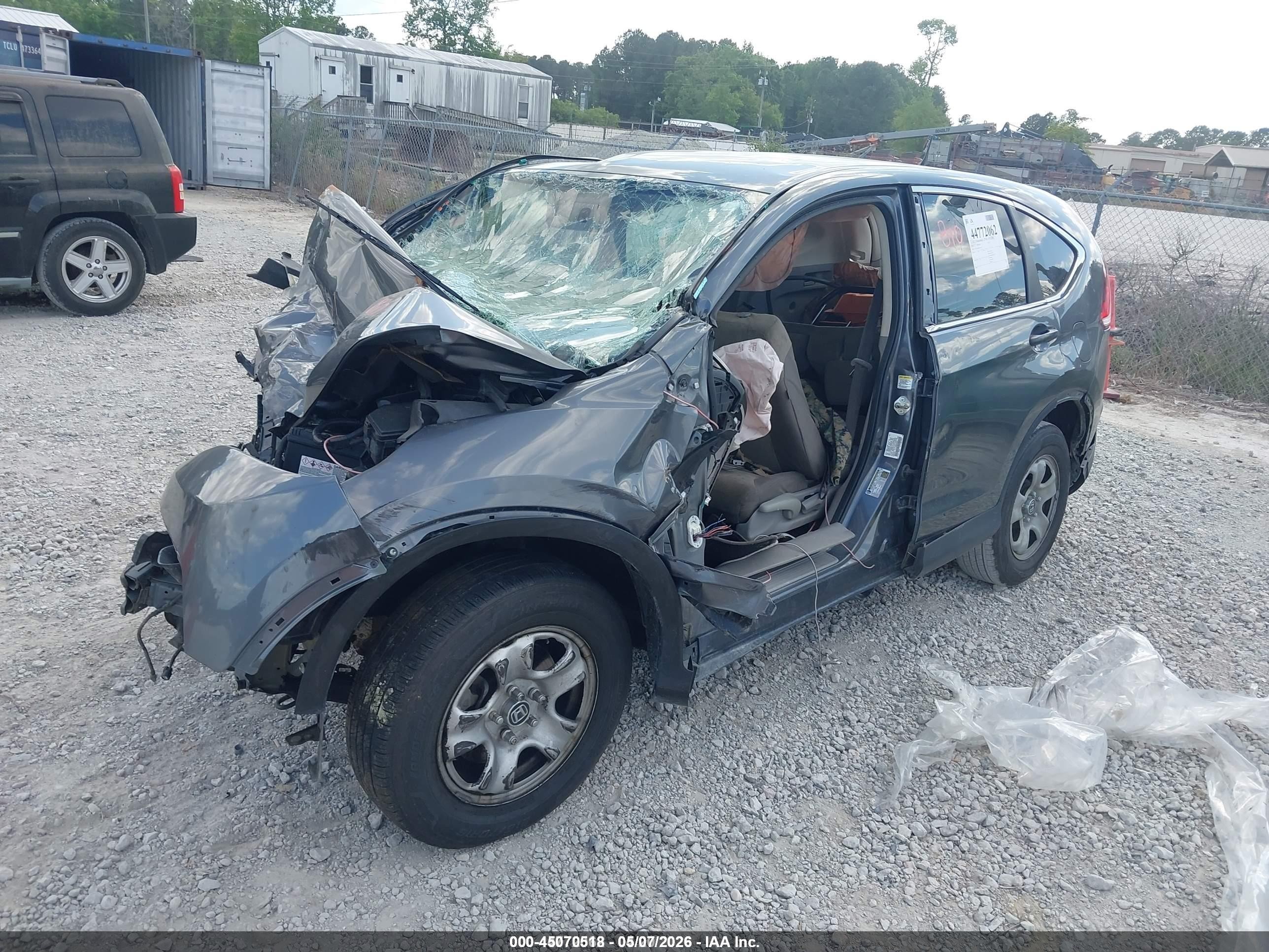 2013 Honda Cr-v Lx Gray vin: 3CZRM3H34DG702118