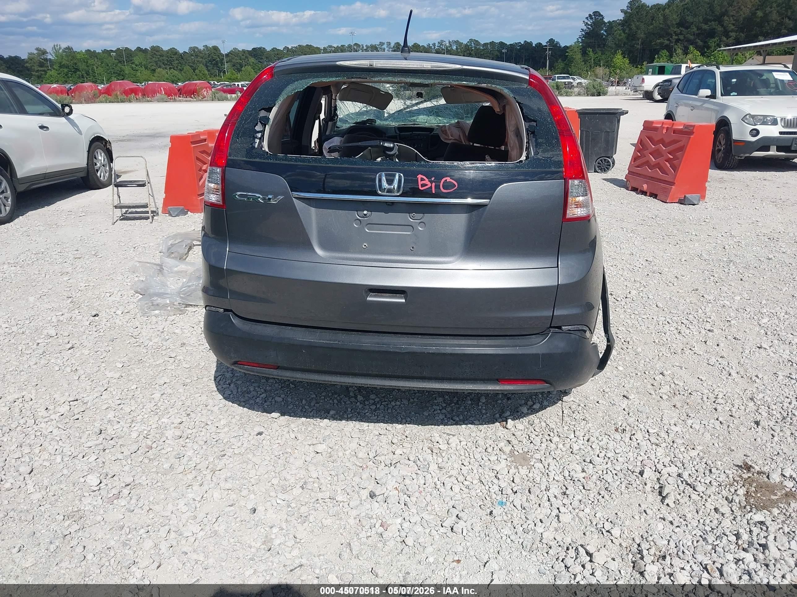 2013 Honda Cr-v Lx Gray vin: 3CZRM3H34DG702118
