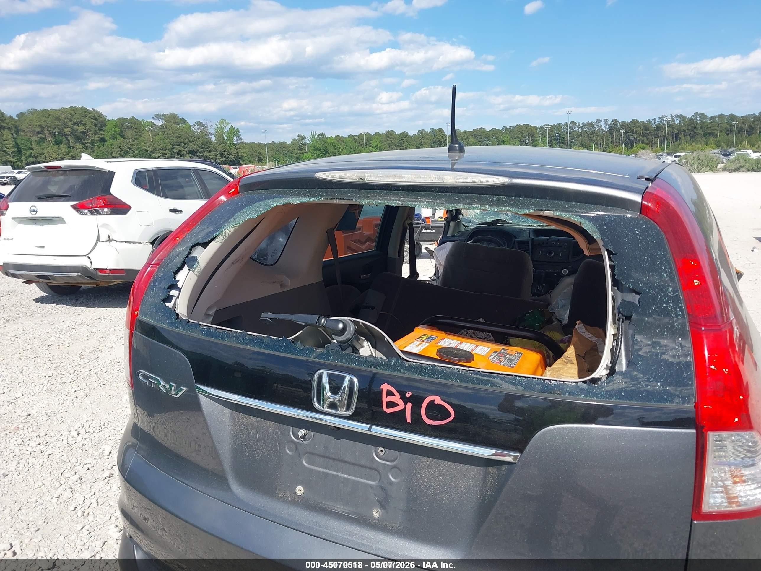 2013 Honda Cr-v Lx Gray vin: 3CZRM3H34DG702118