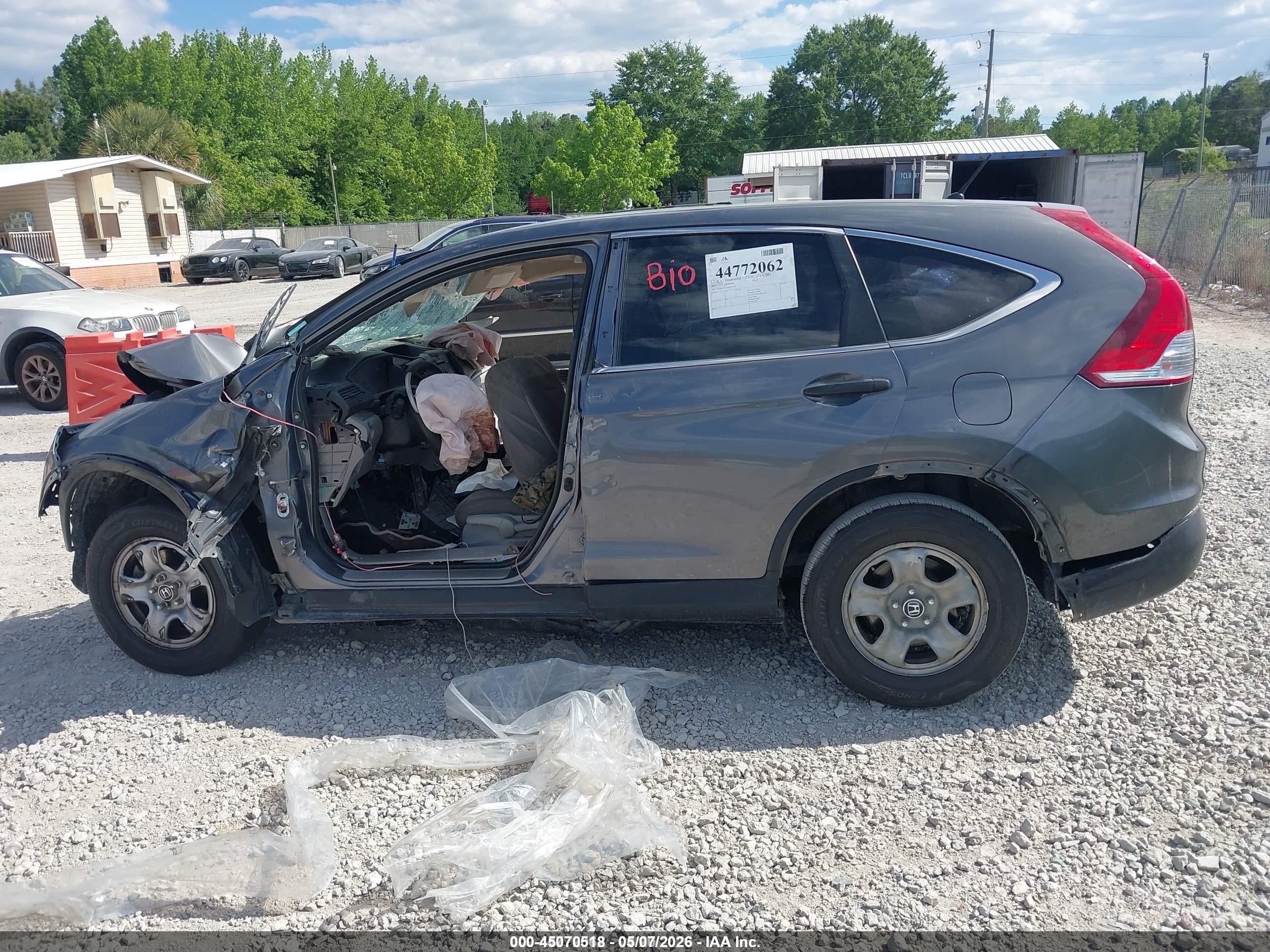 2013 Honda Cr-v Lx Gray vin: 3CZRM3H34DG702118