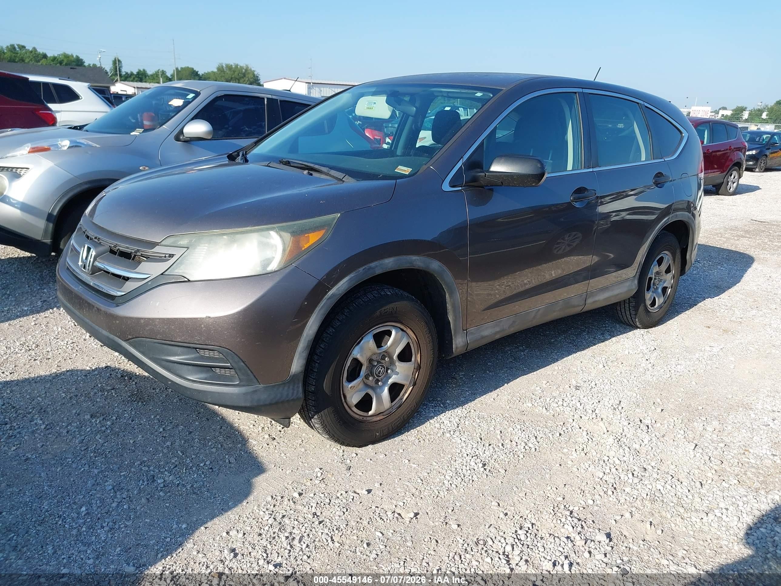 2013 Honda Cr-v Lx Gray vin: 3CZRM3H34DG705245