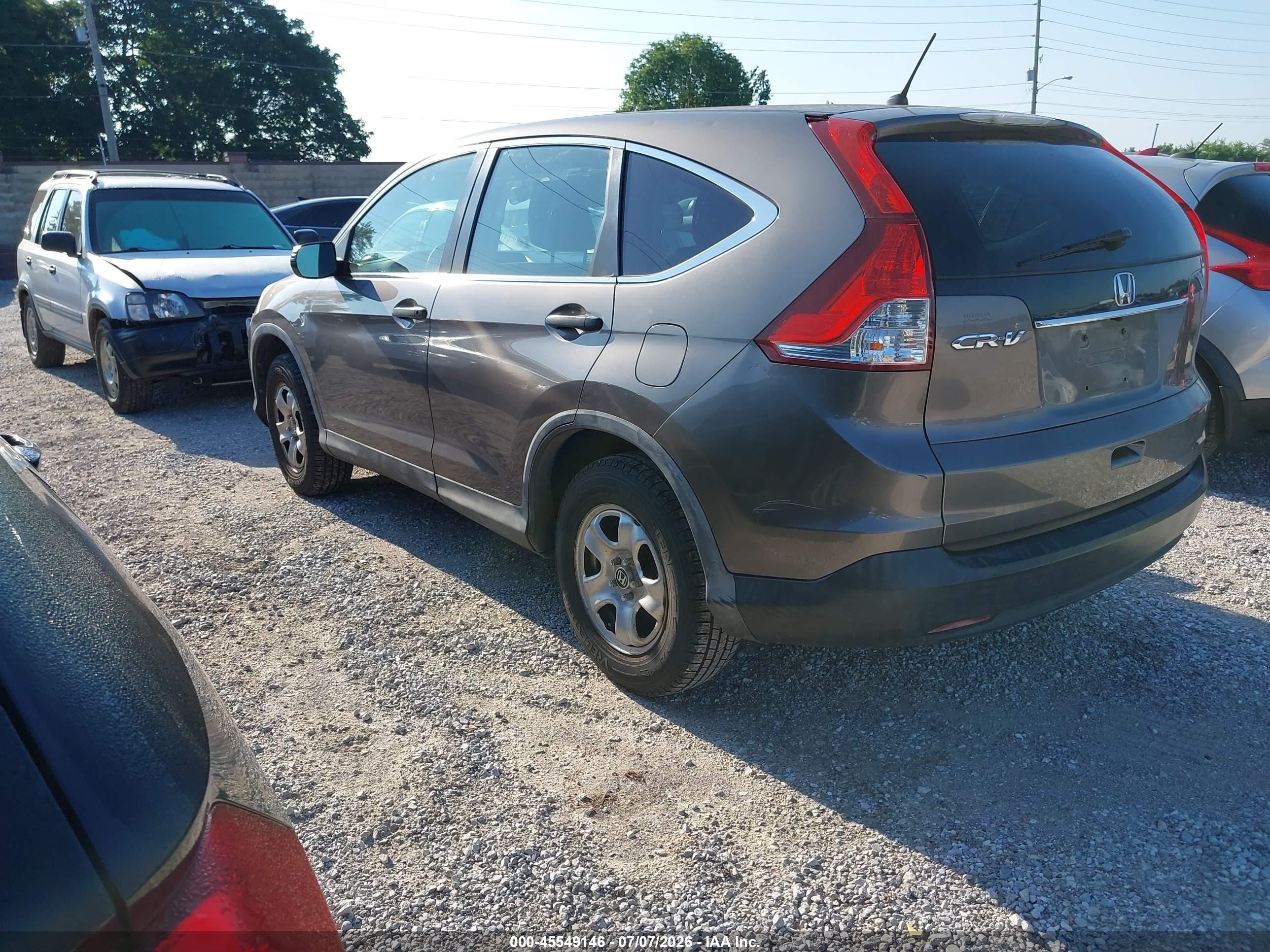 2013 Honda Cr-v Lx Gray vin: 3CZRM3H34DG705245