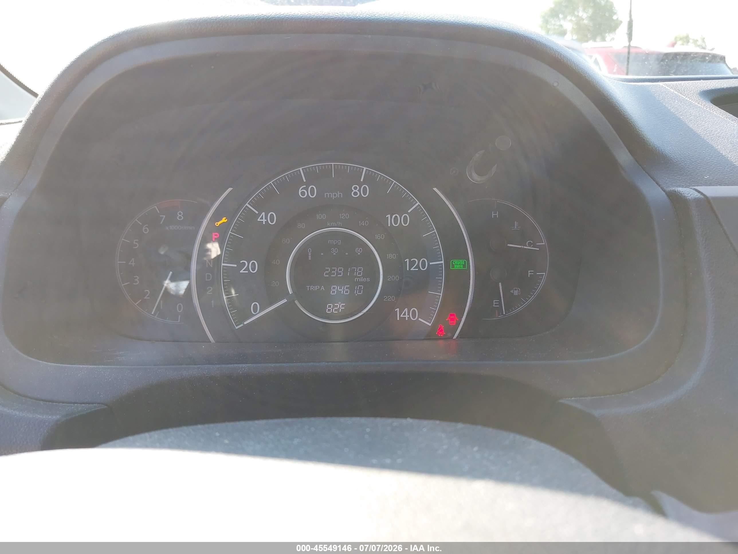 2013 Honda Cr-v Lx Gray vin: 3CZRM3H34DG705245