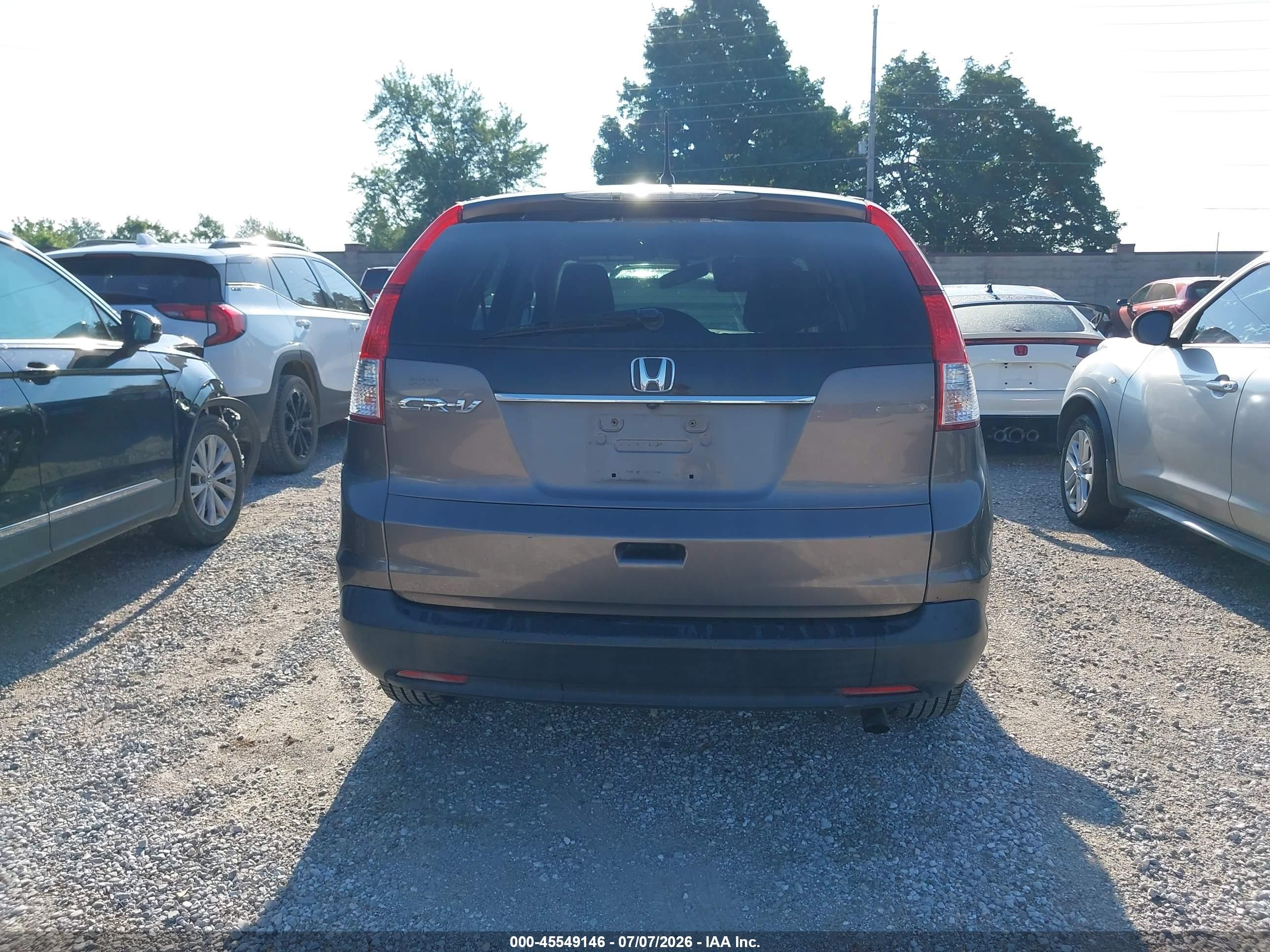 2013 Honda Cr-v Lx Gray vin: 3CZRM3H34DG705245