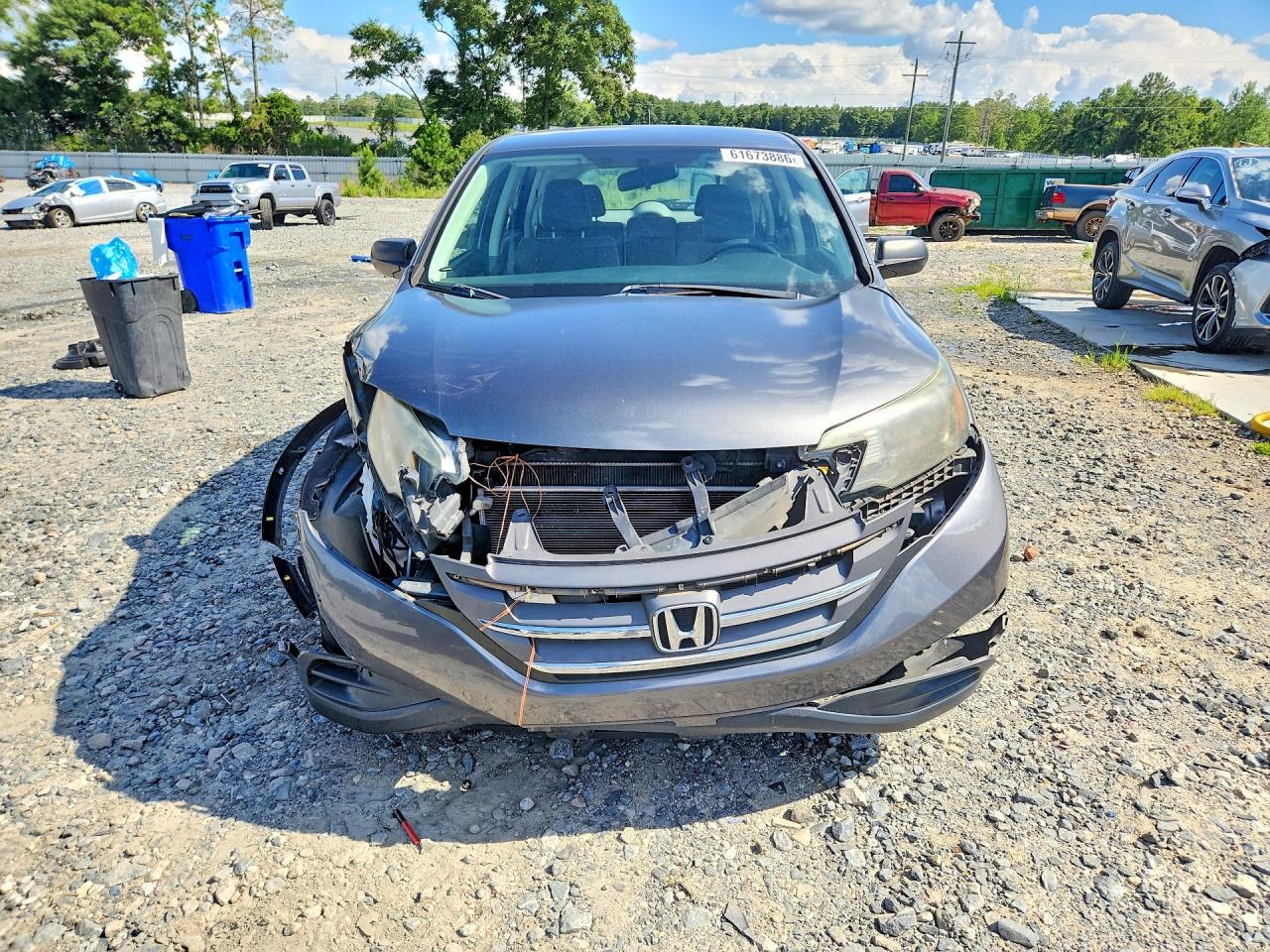 2013 Honda Cr-v Lx Gray vin: 3CZRM3H34DG707626