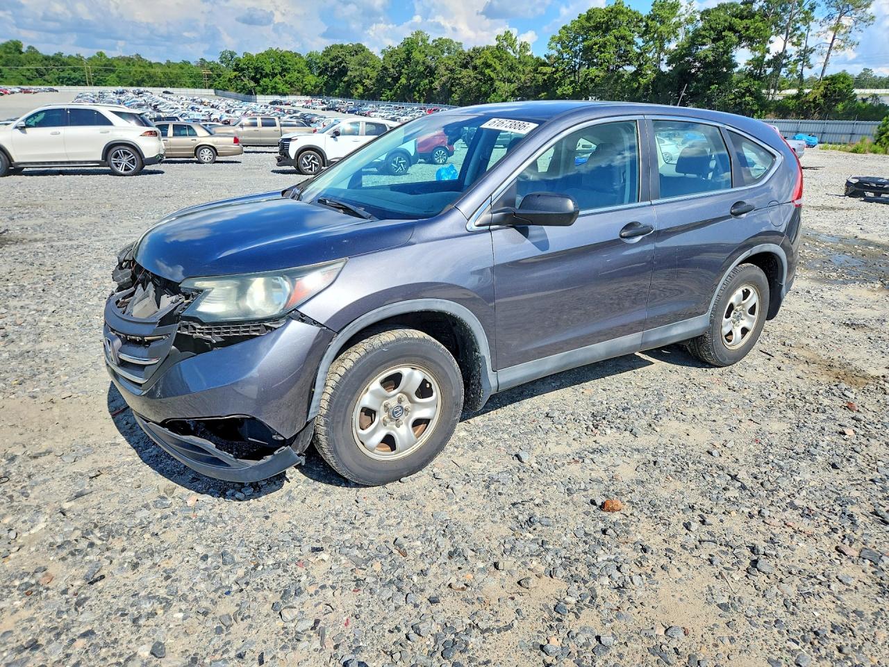 2013 Honda Cr-v Lx Gray vin: 3CZRM3H34DG707626