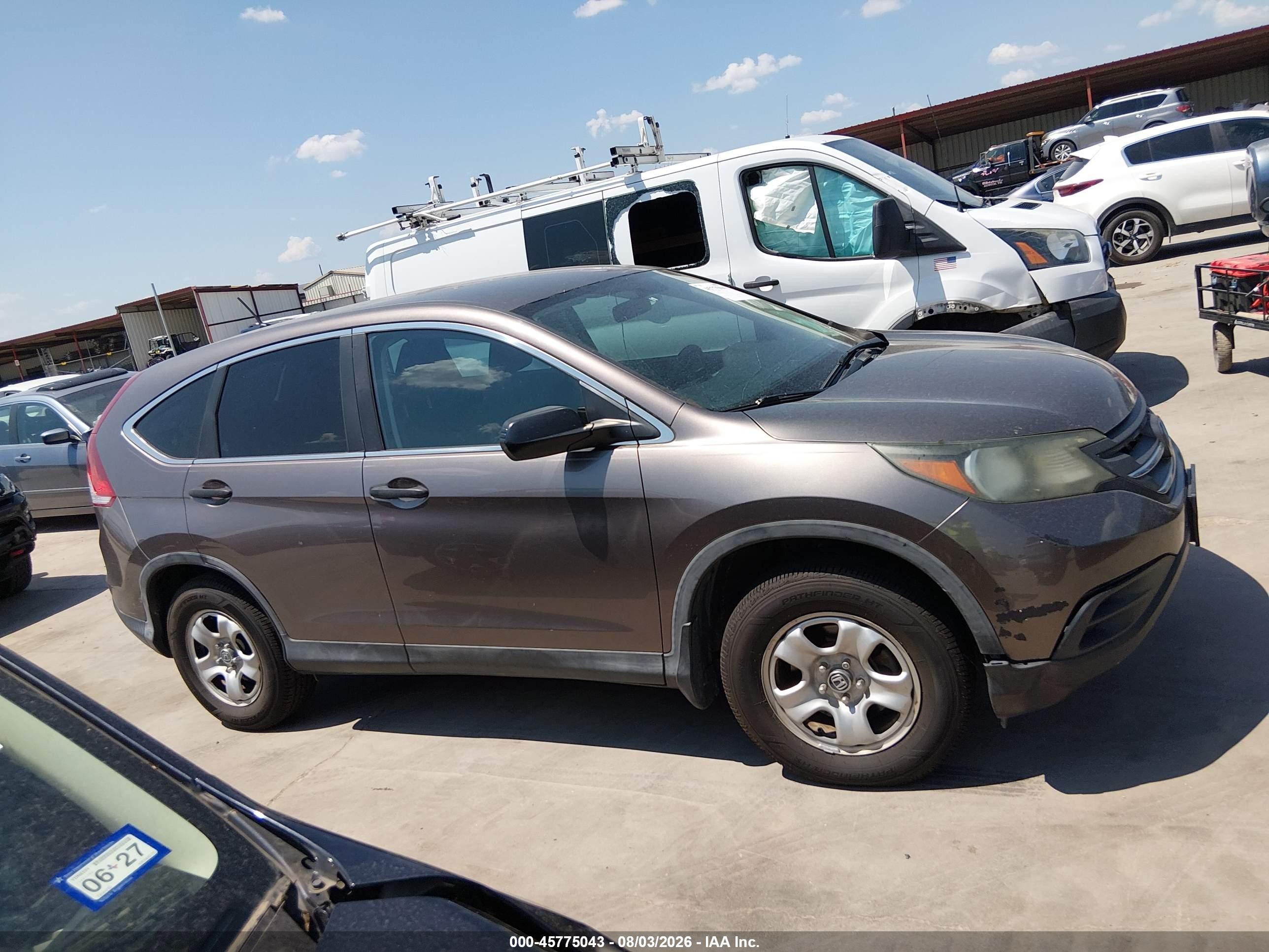 2013 Honda Cr-v Lx Beige vin: 3CZRM3H34DG709232