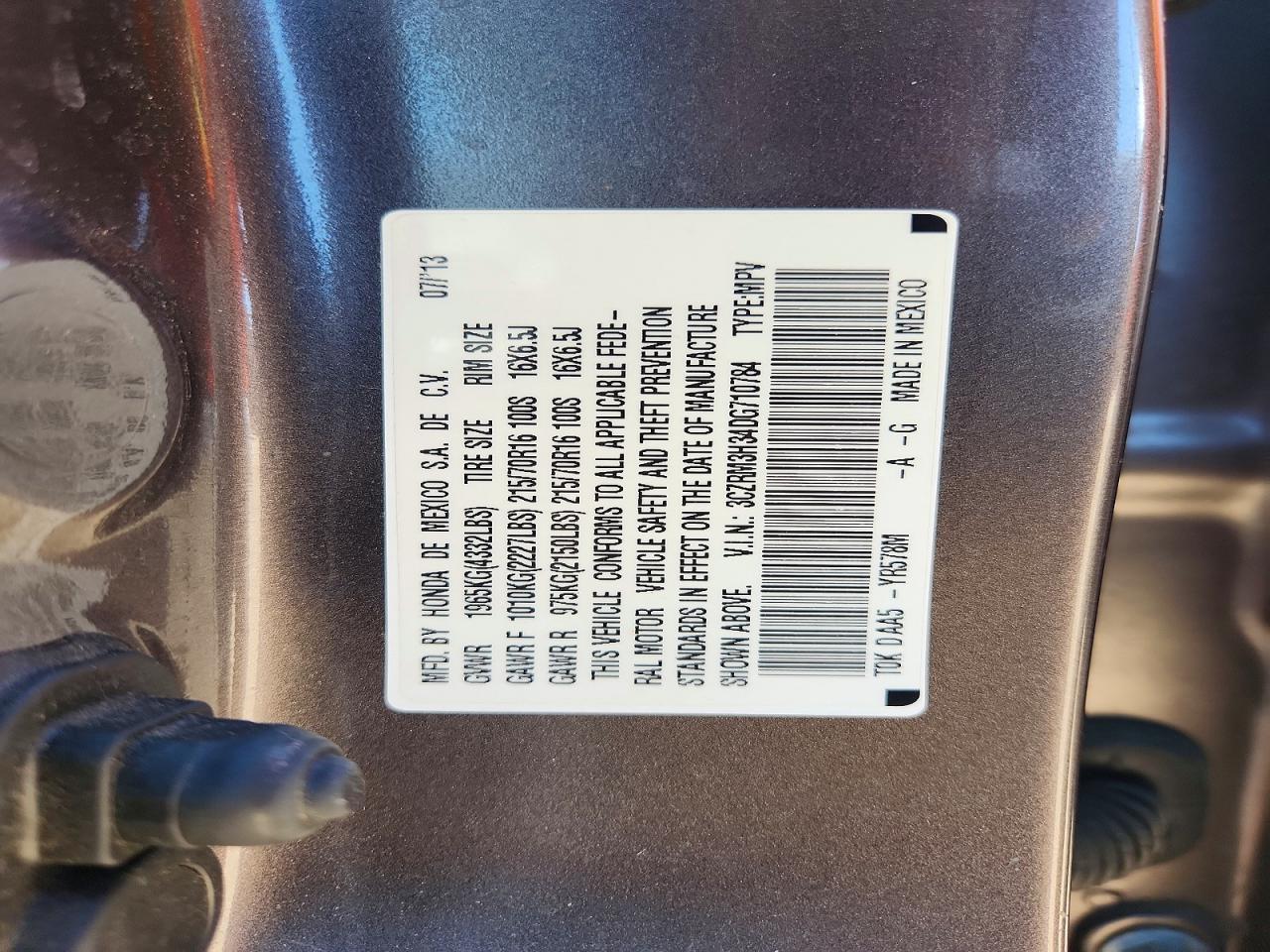 2013 Honda Cr-v Lx Gray vin: 3CZRM3H34DG710784