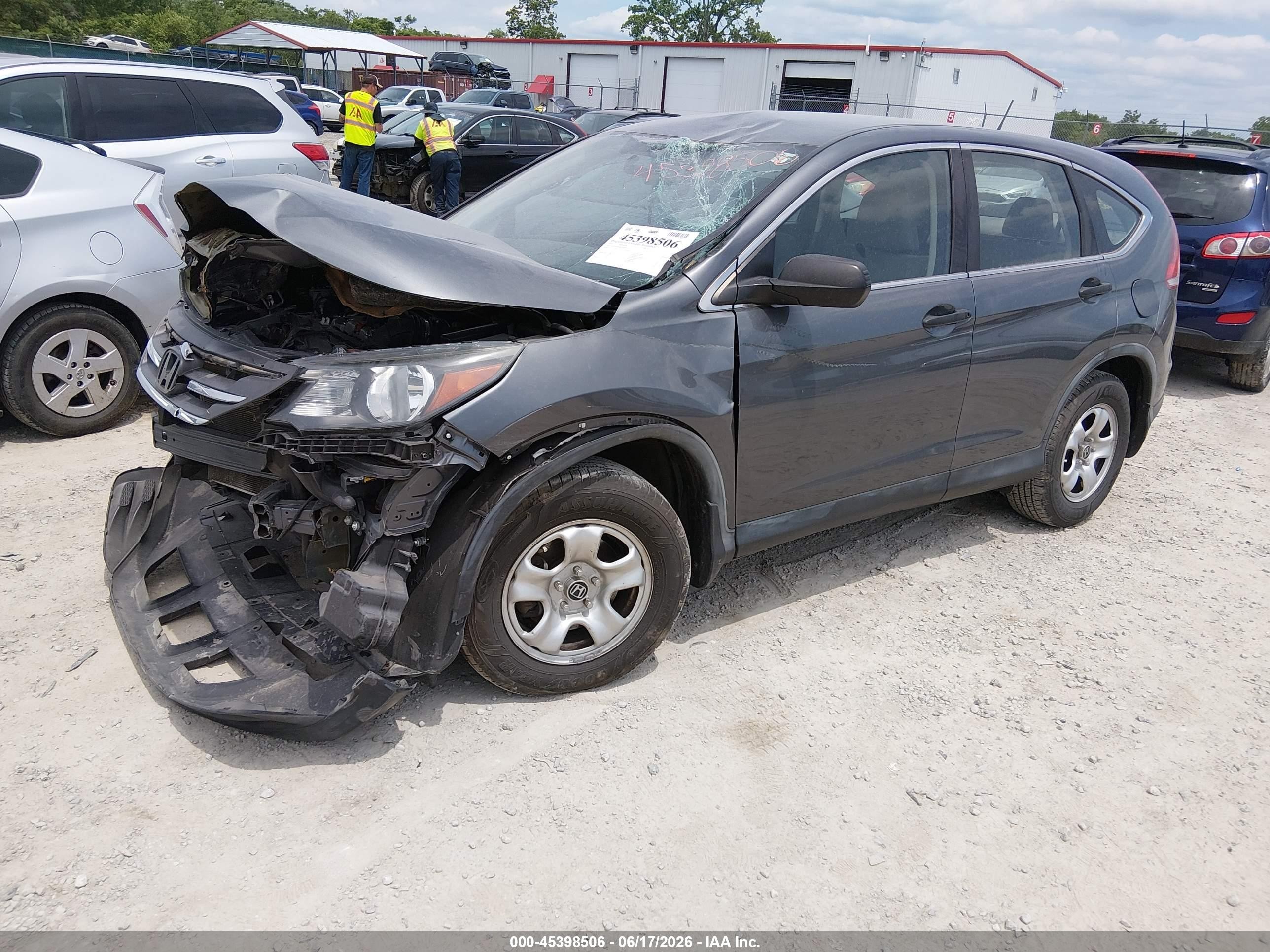 2014 Honda Cr-v Lx Gray vin: 3CZRM3H34EG707885