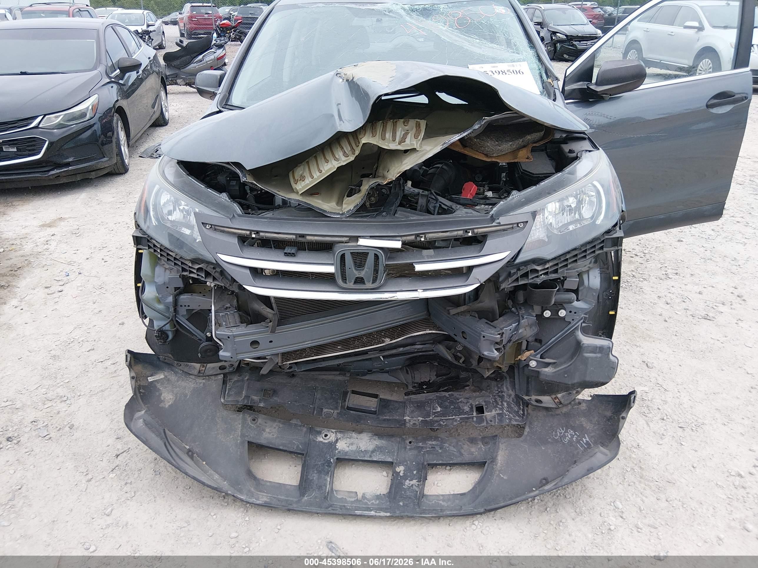 2014 Honda Cr-v Lx Gray vin: 3CZRM3H34EG707885