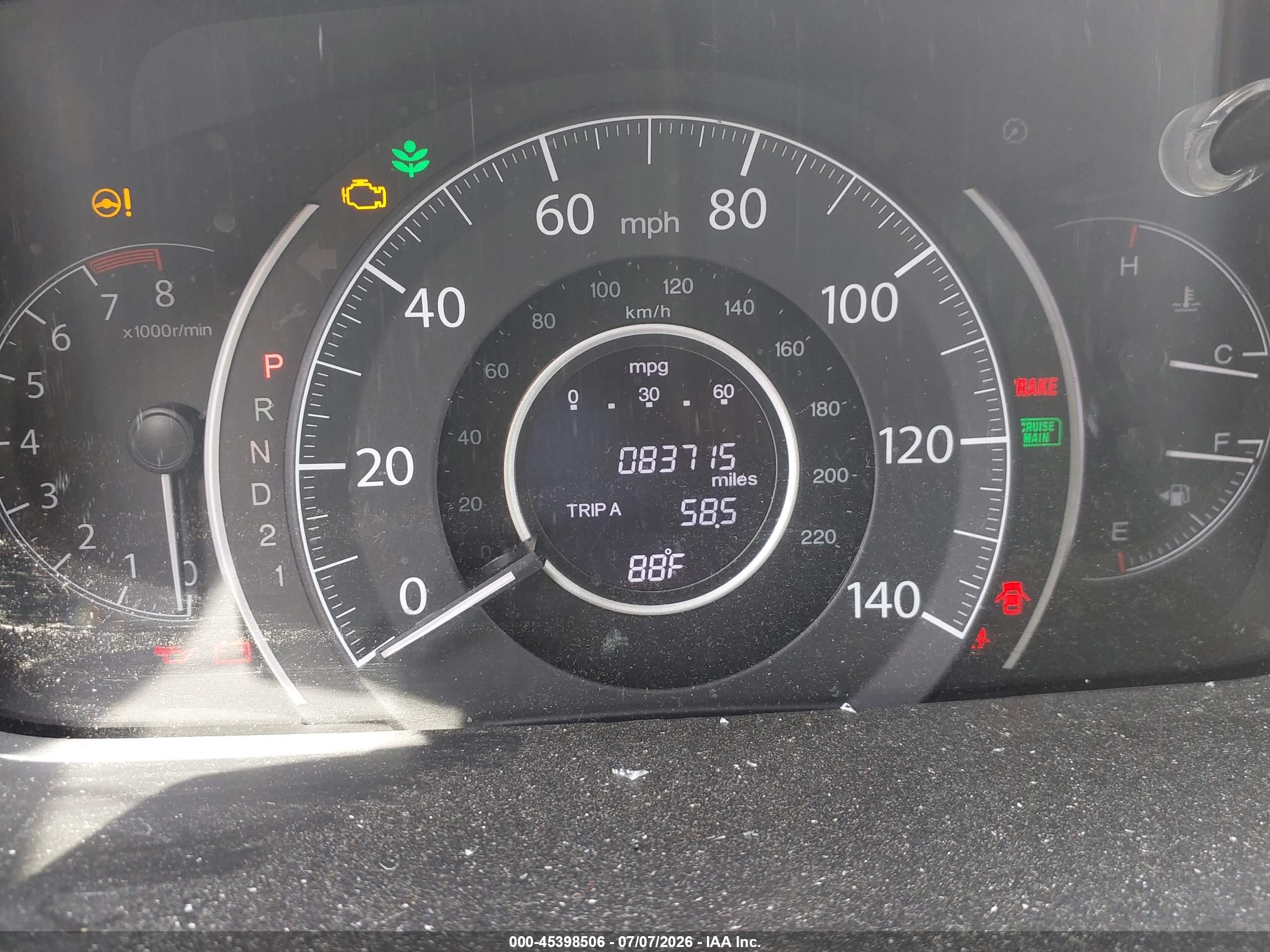 2014 Honda Cr-v Lx Gray vin: 3CZRM3H34EG707885