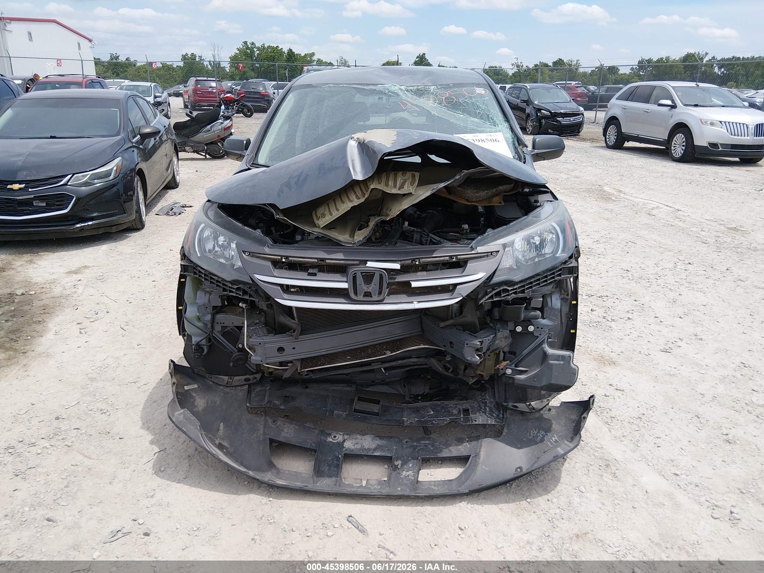 2014 Honda Cr-v Lx Gray vin: 3CZRM3H34EG707885