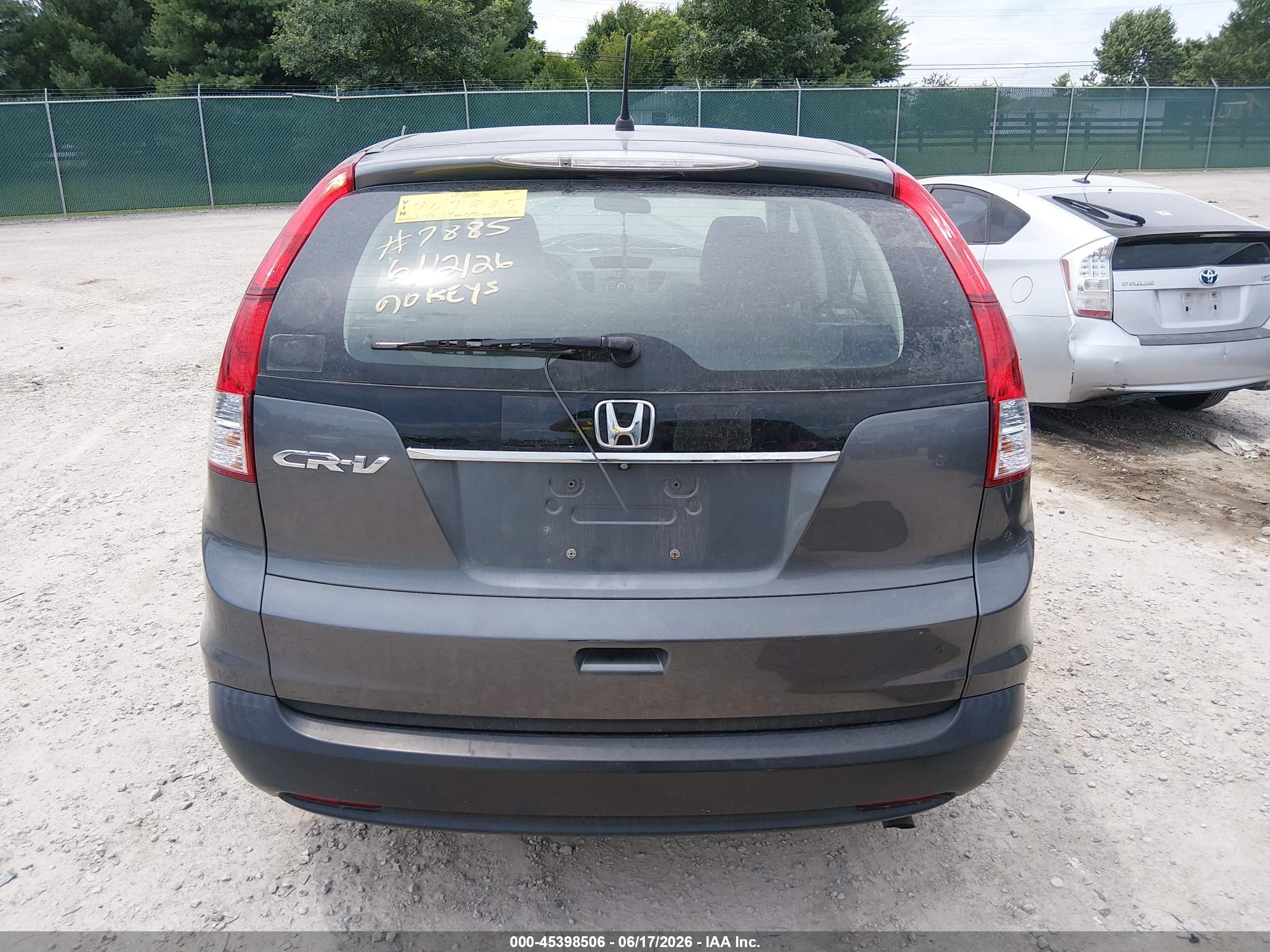 2014 Honda Cr-v Lx Gray vin: 3CZRM3H34EG707885