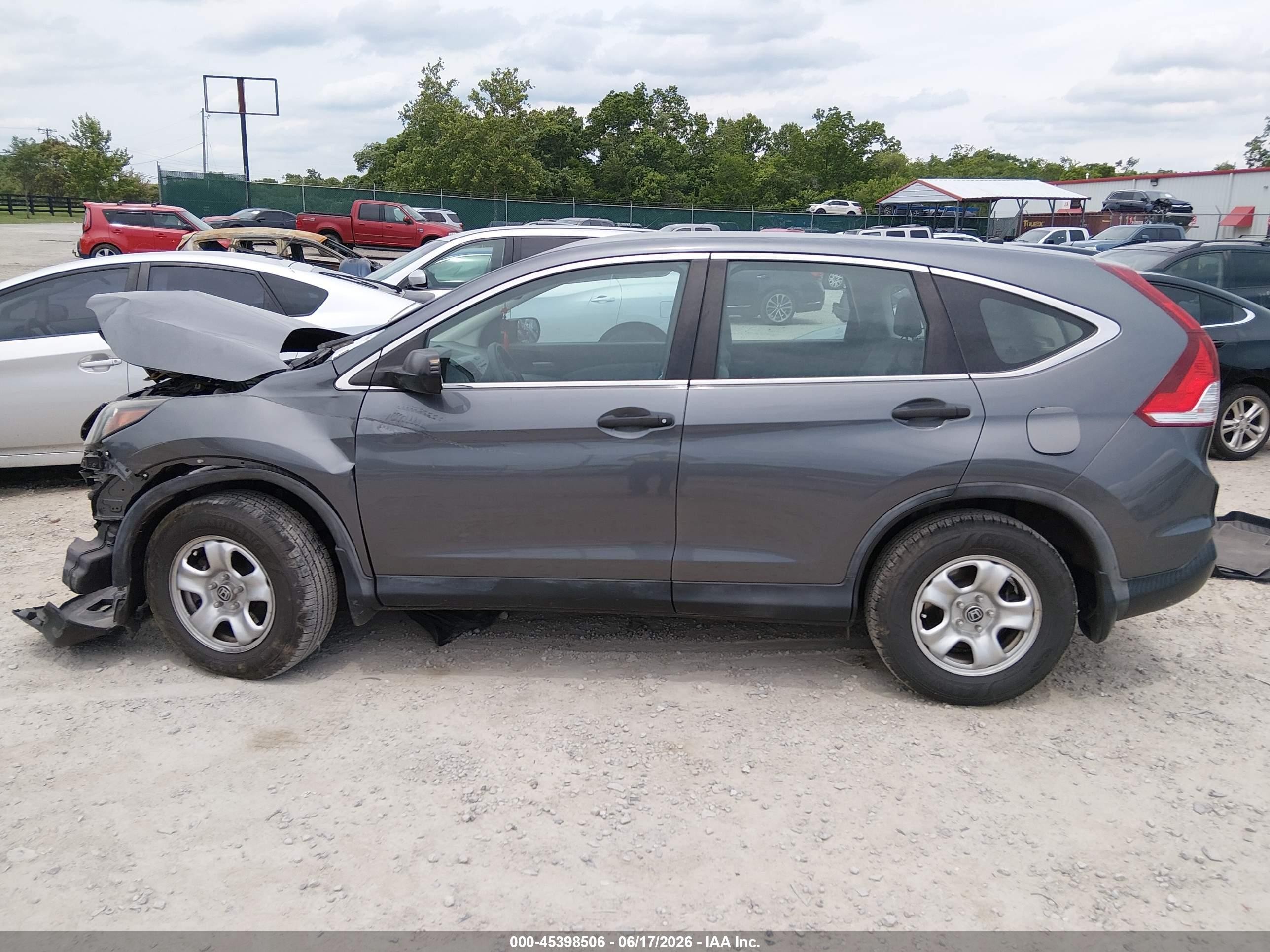 2014 Honda Cr-v Lx Gray vin: 3CZRM3H34EG707885
