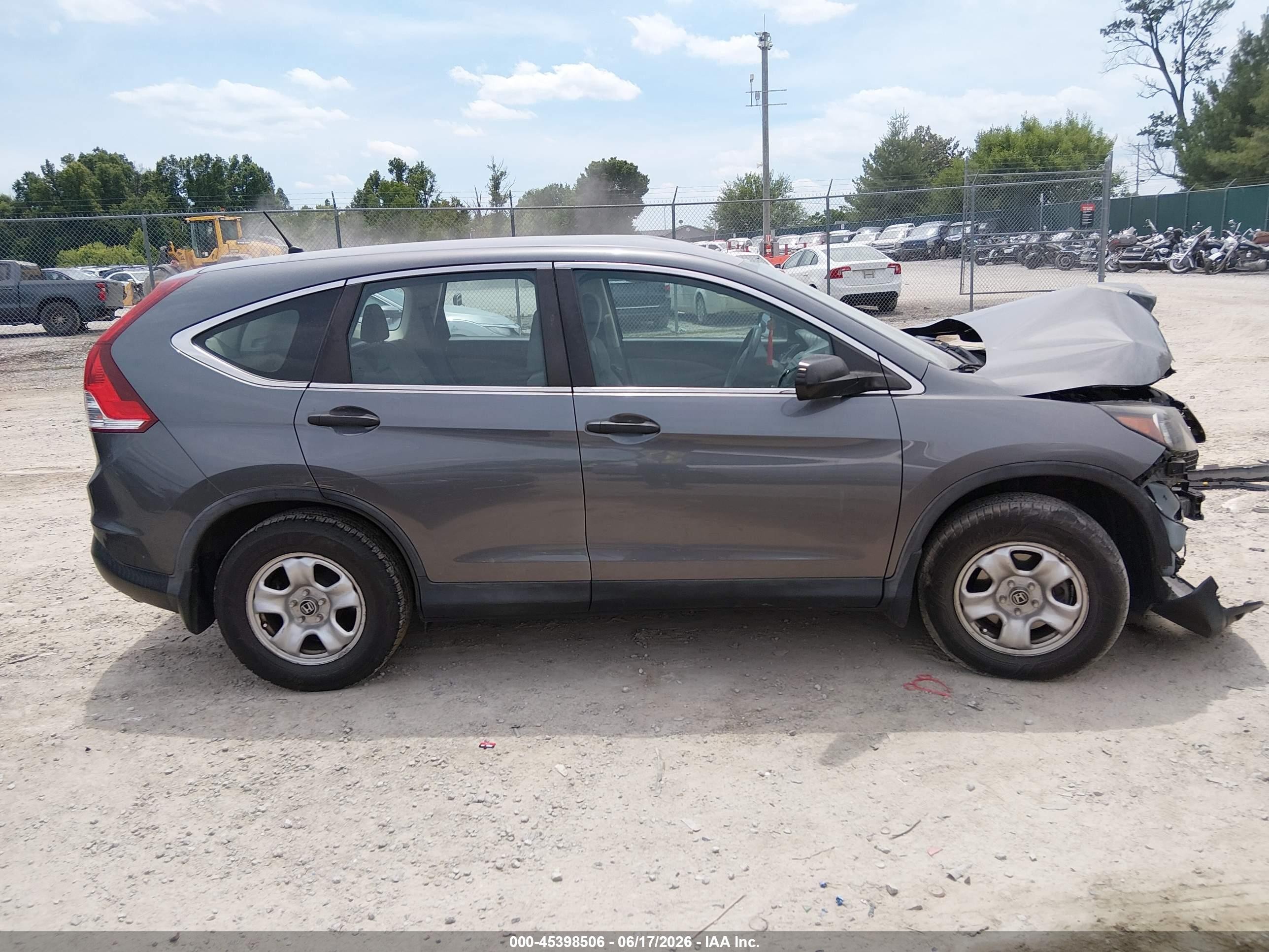 2014 Honda Cr-v Lx Gray vin: 3CZRM3H34EG707885