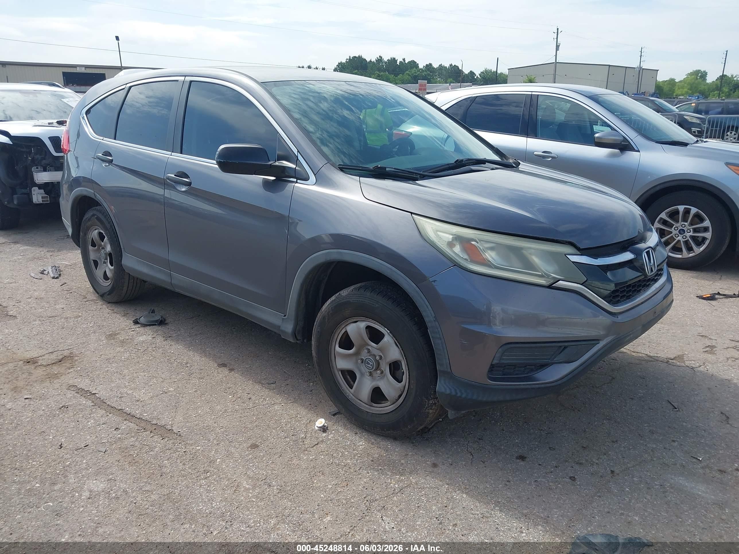 2015 Honda Cr-v Lx Gray vin: 3CZRM3H34FG707435