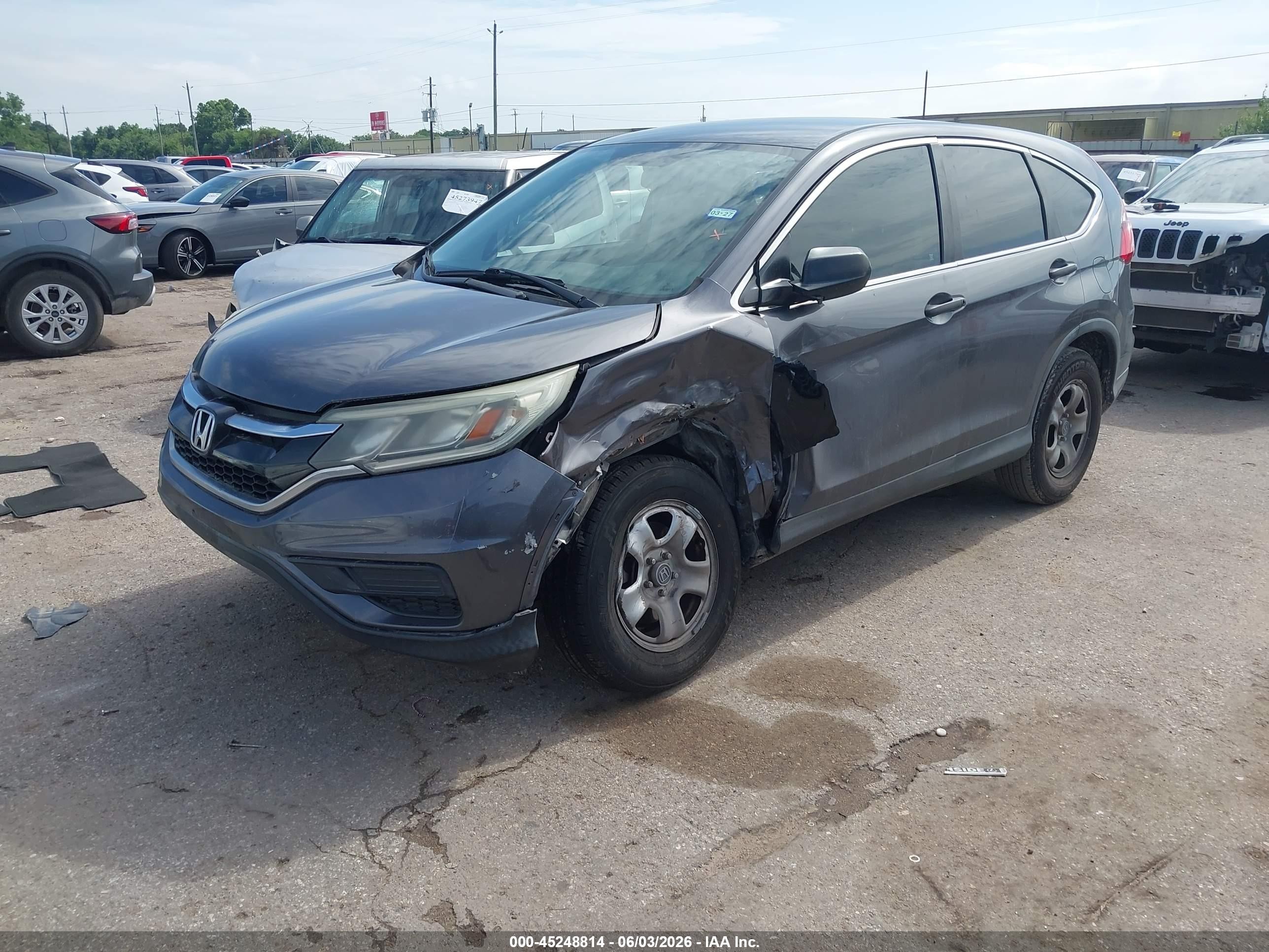 2015 Honda Cr-v Lx Серый vin: 3CZRM3H34FG707435