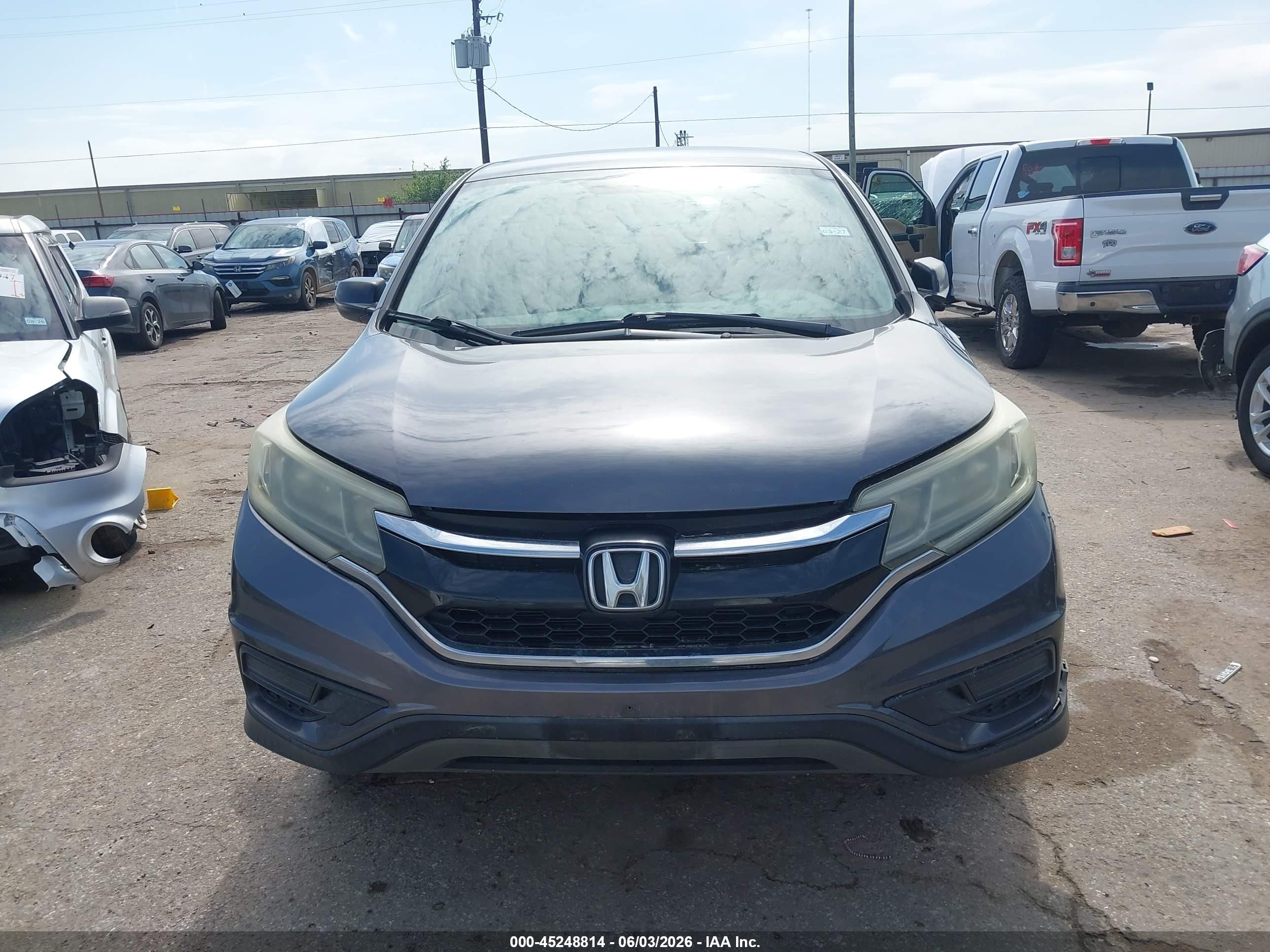 2015 Honda Cr-v Lx Серый vin: 3CZRM3H34FG707435