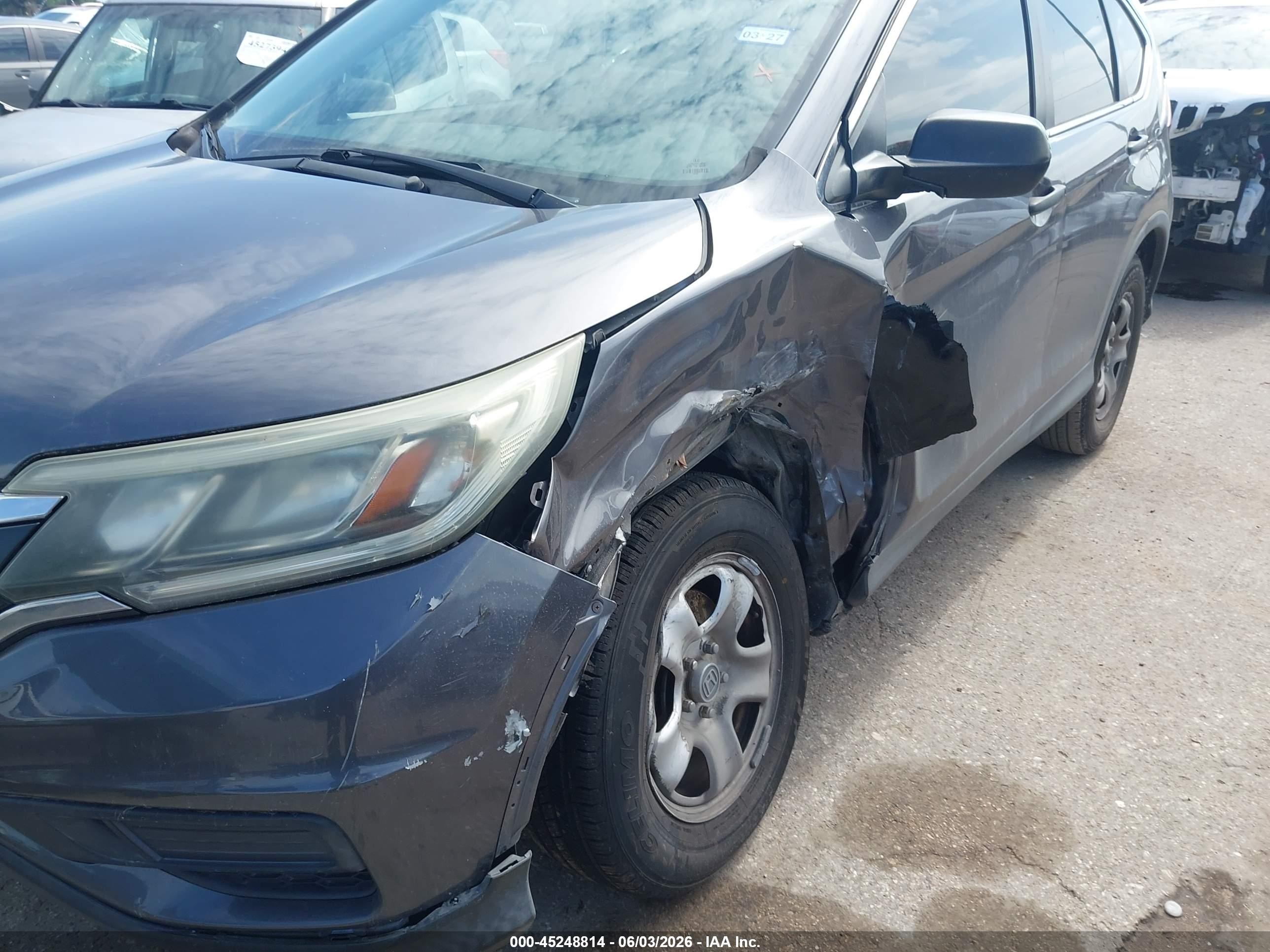 2015 Honda Cr-v Lx Серый vin: 3CZRM3H34FG707435