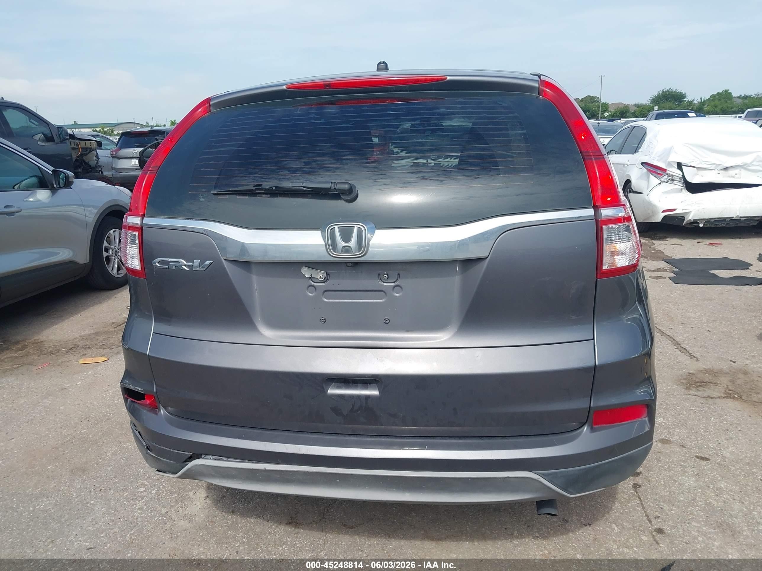 2015 Honda Cr-v Lx Серый vin: 3CZRM3H34FG707435