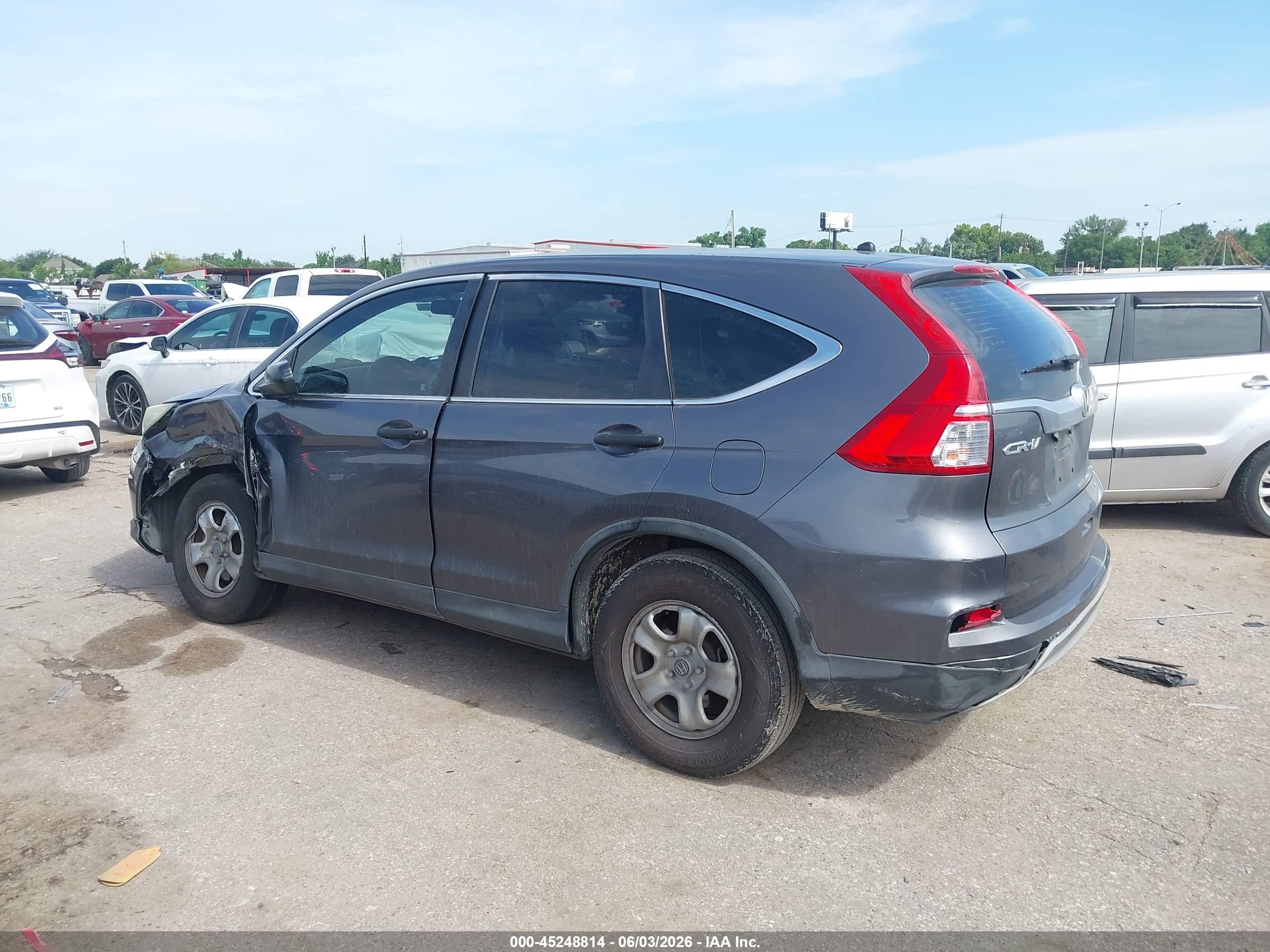 2015 Honda Cr-v Lx Серый vin: 3CZRM3H34FG707435