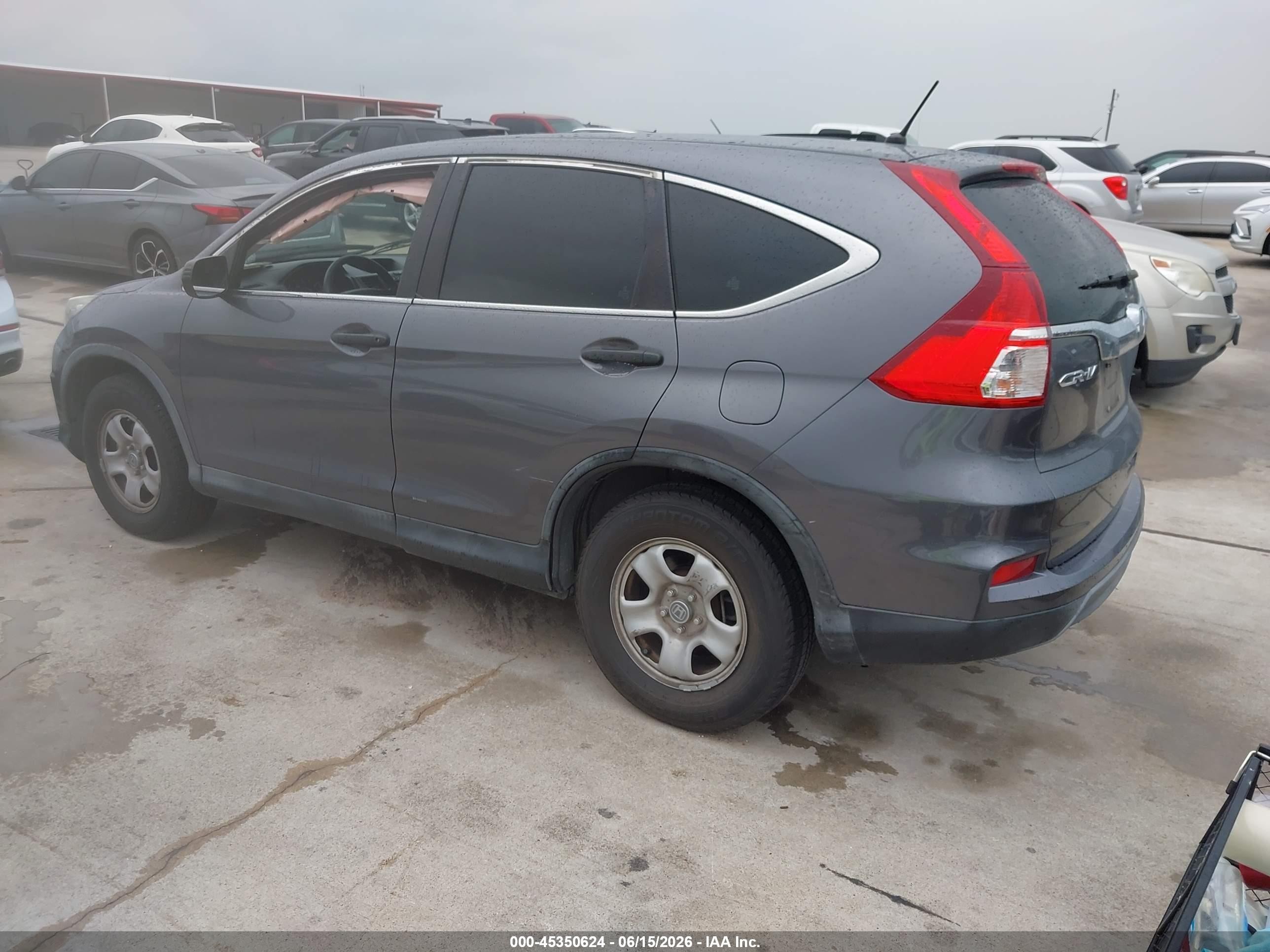2015 Honda Cr-v Lx Gray vin: 3CZRM3H34FG714367