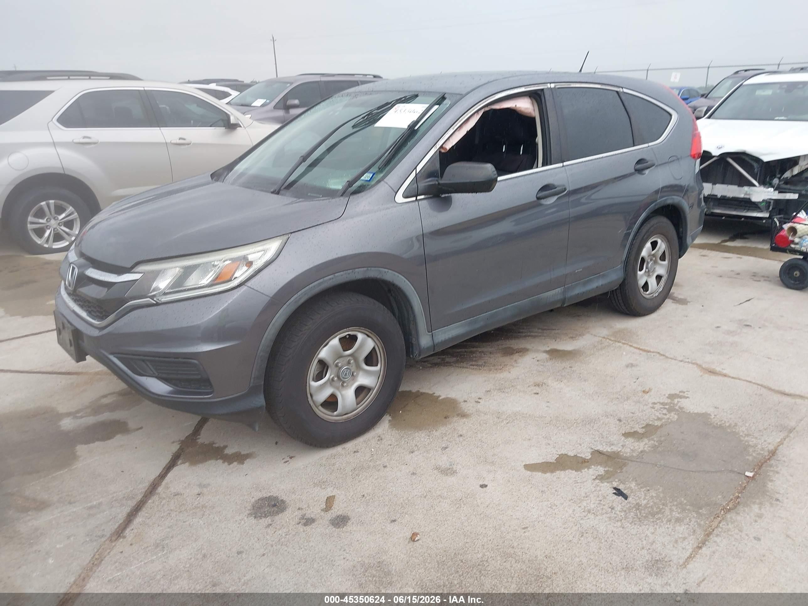 2015 Honda Cr-v Lx Gray vin: 3CZRM3H34FG714367