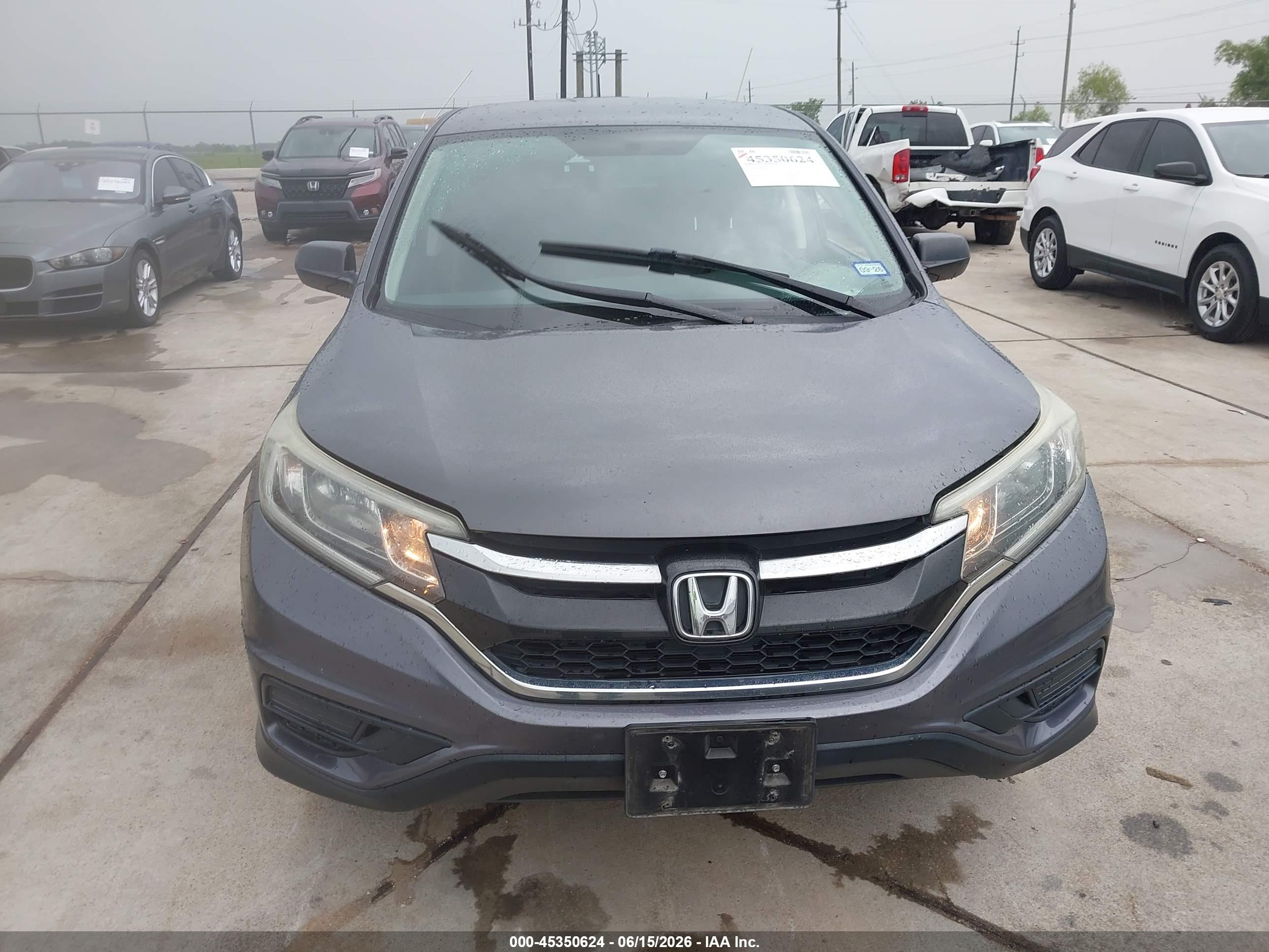 2015 Honda Cr-v Lx Gray vin: 3CZRM3H34FG714367