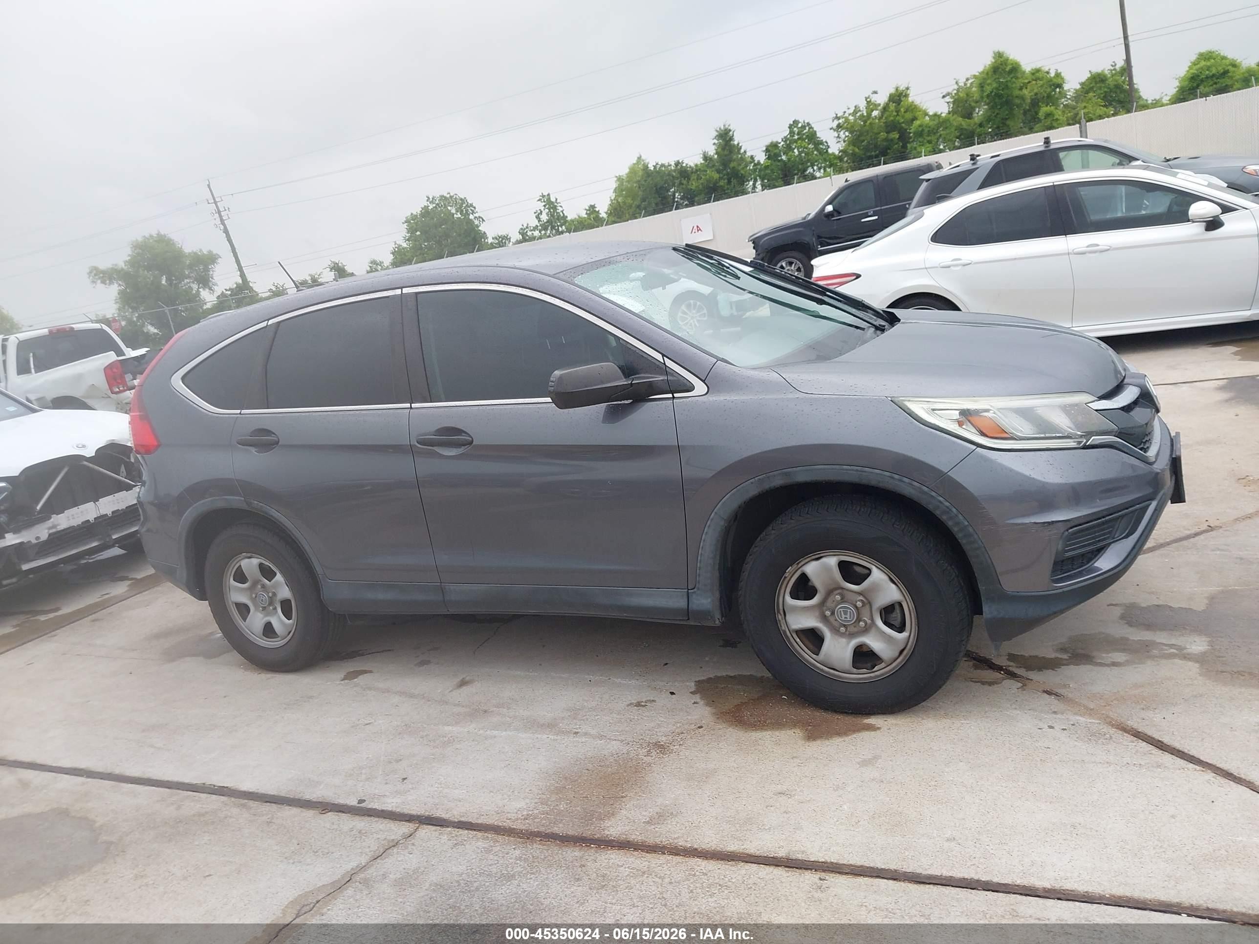 2015 Honda Cr-v Lx Gray vin: 3CZRM3H34FG714367