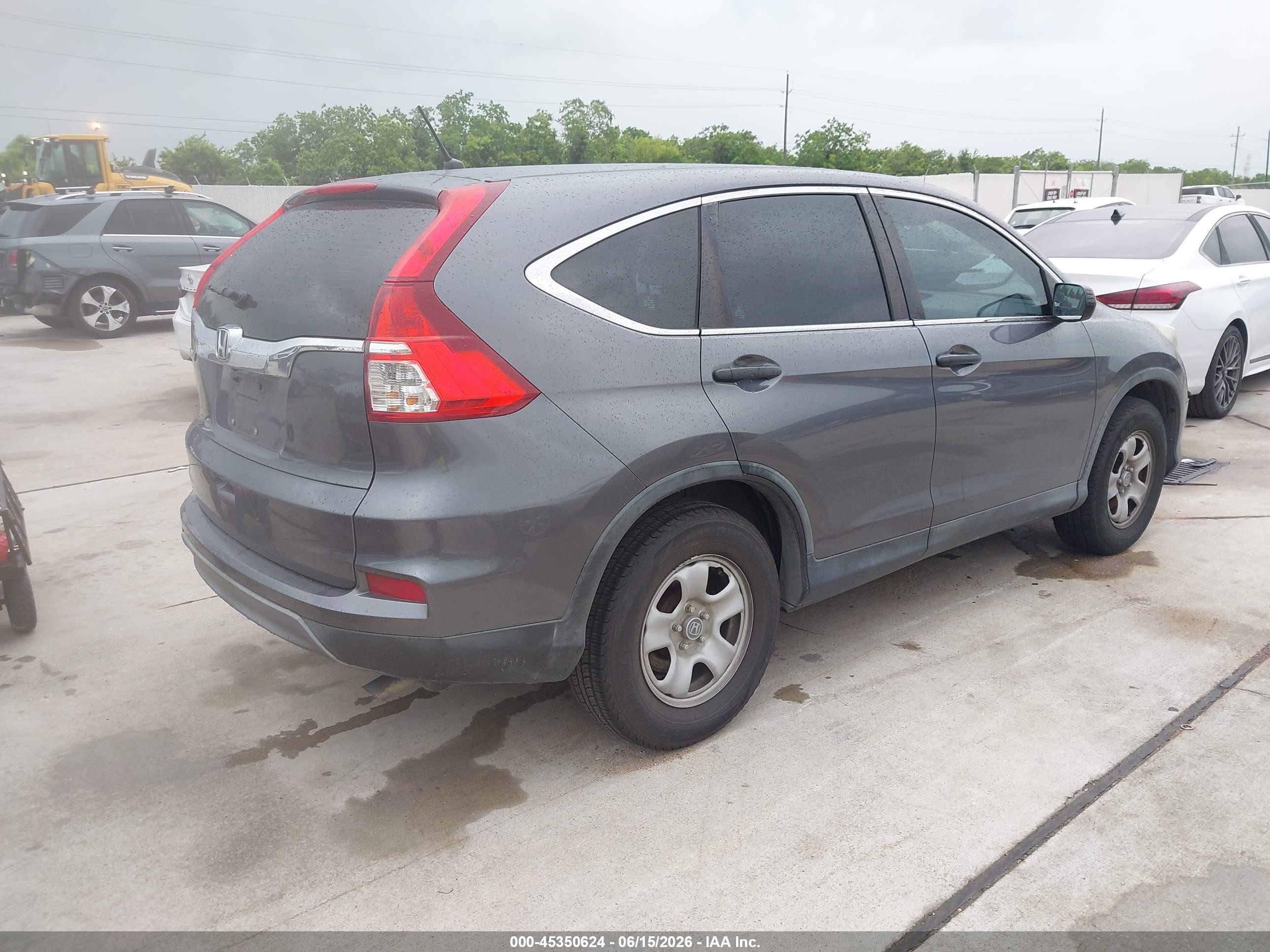2015 Honda Cr-v Lx Gray vin: 3CZRM3H34FG714367