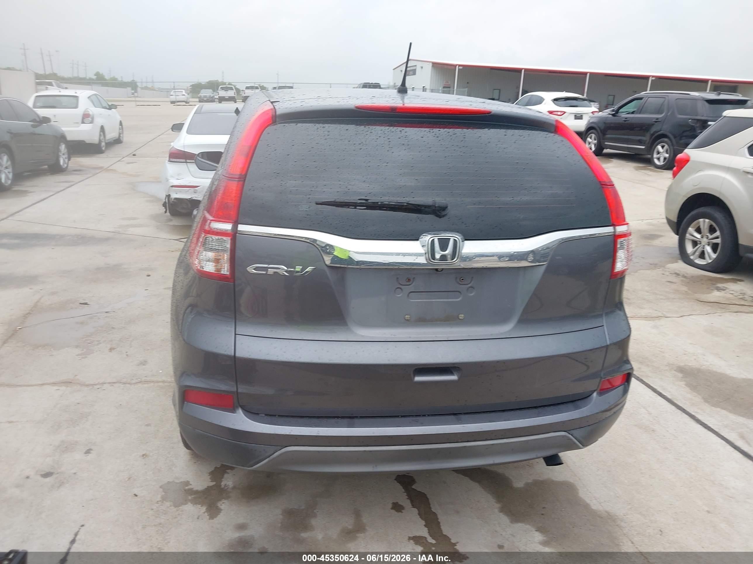 2015 Honda Cr-v Lx Gray vin: 3CZRM3H34FG714367