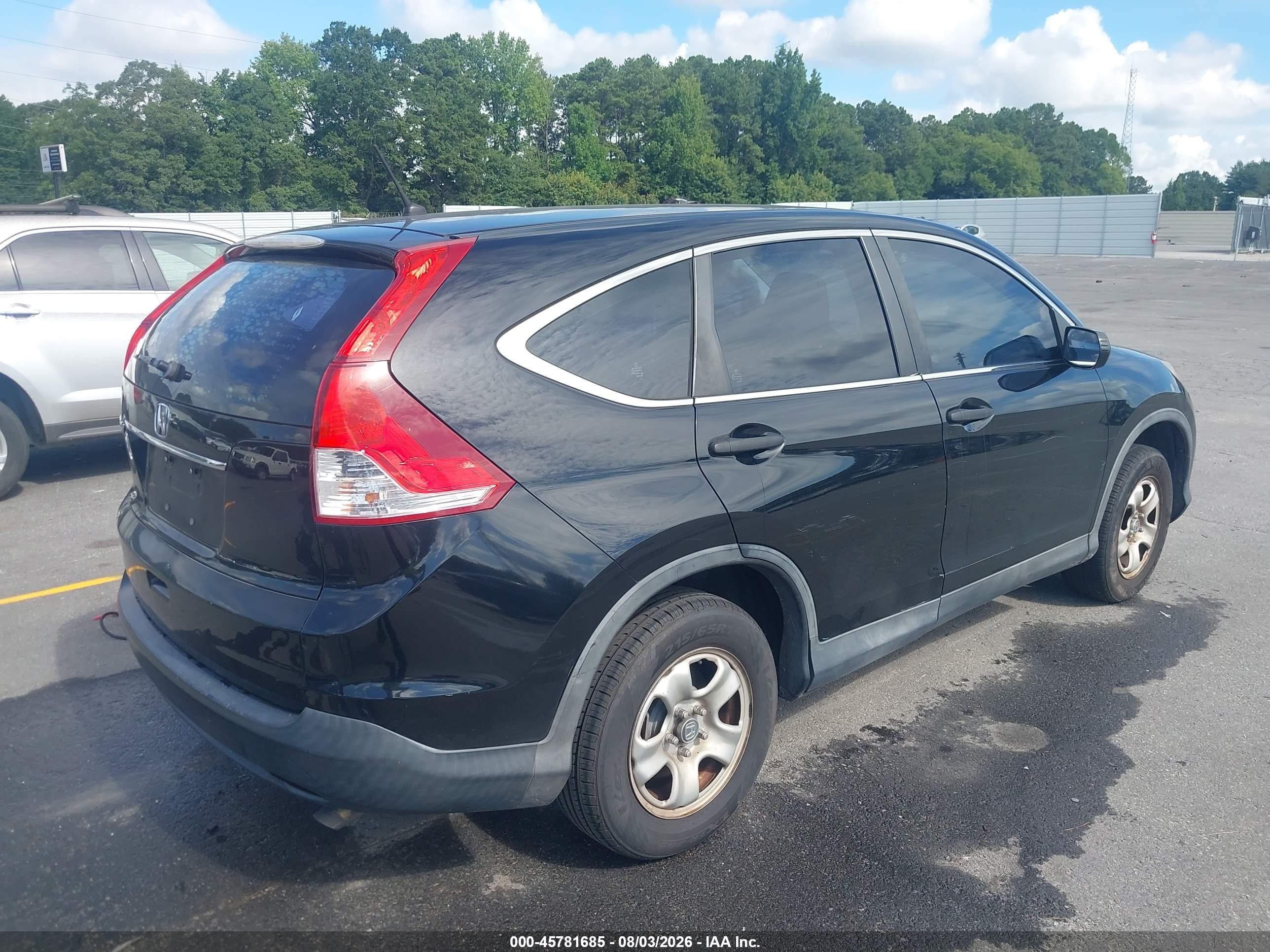 2014 Honda Cr-v Lx Black vin: 3CZRM3H35EG707099