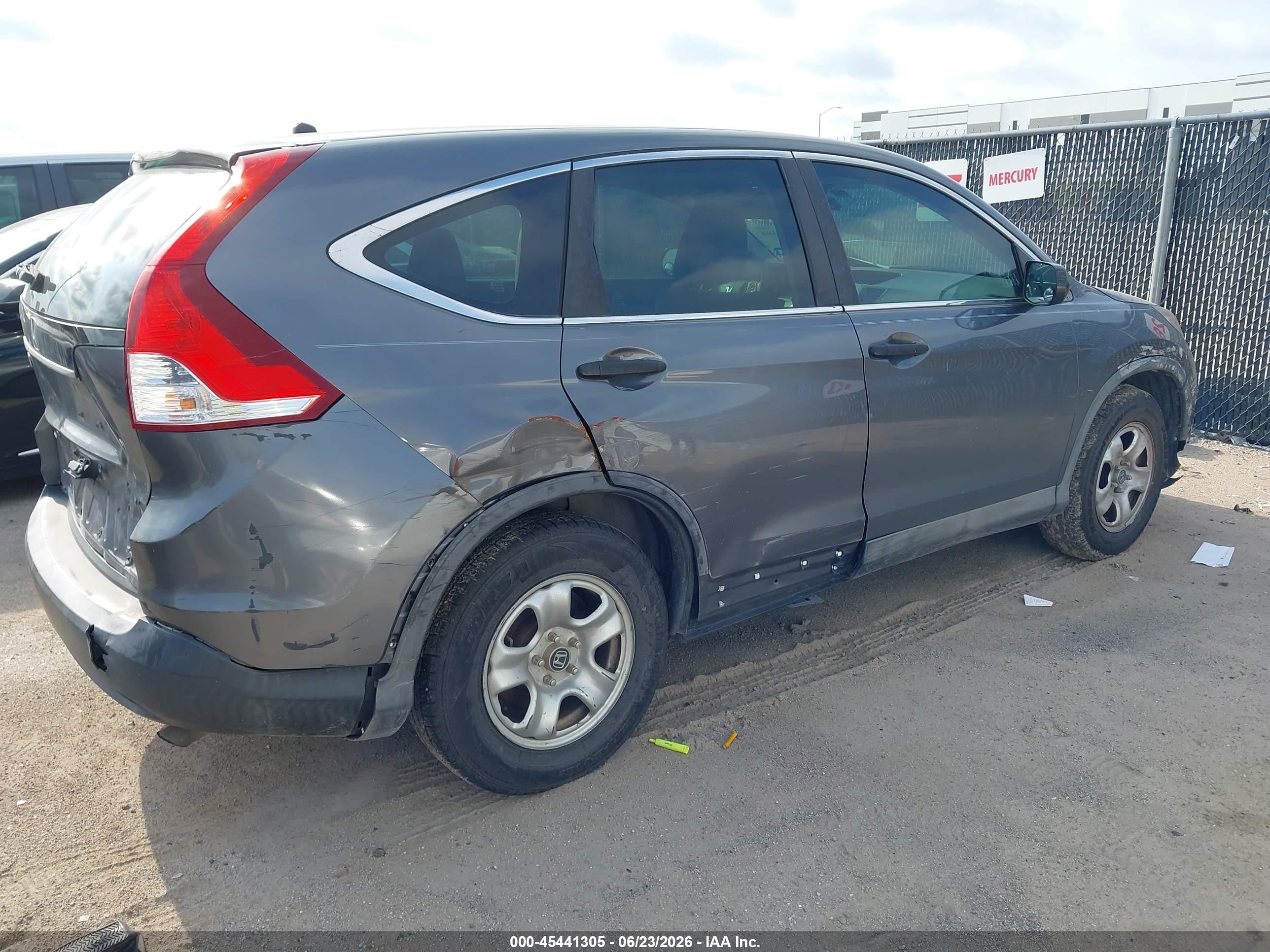 2014 Honda Cr-v Lx Gray vin: 3CZRM3H35EG708754