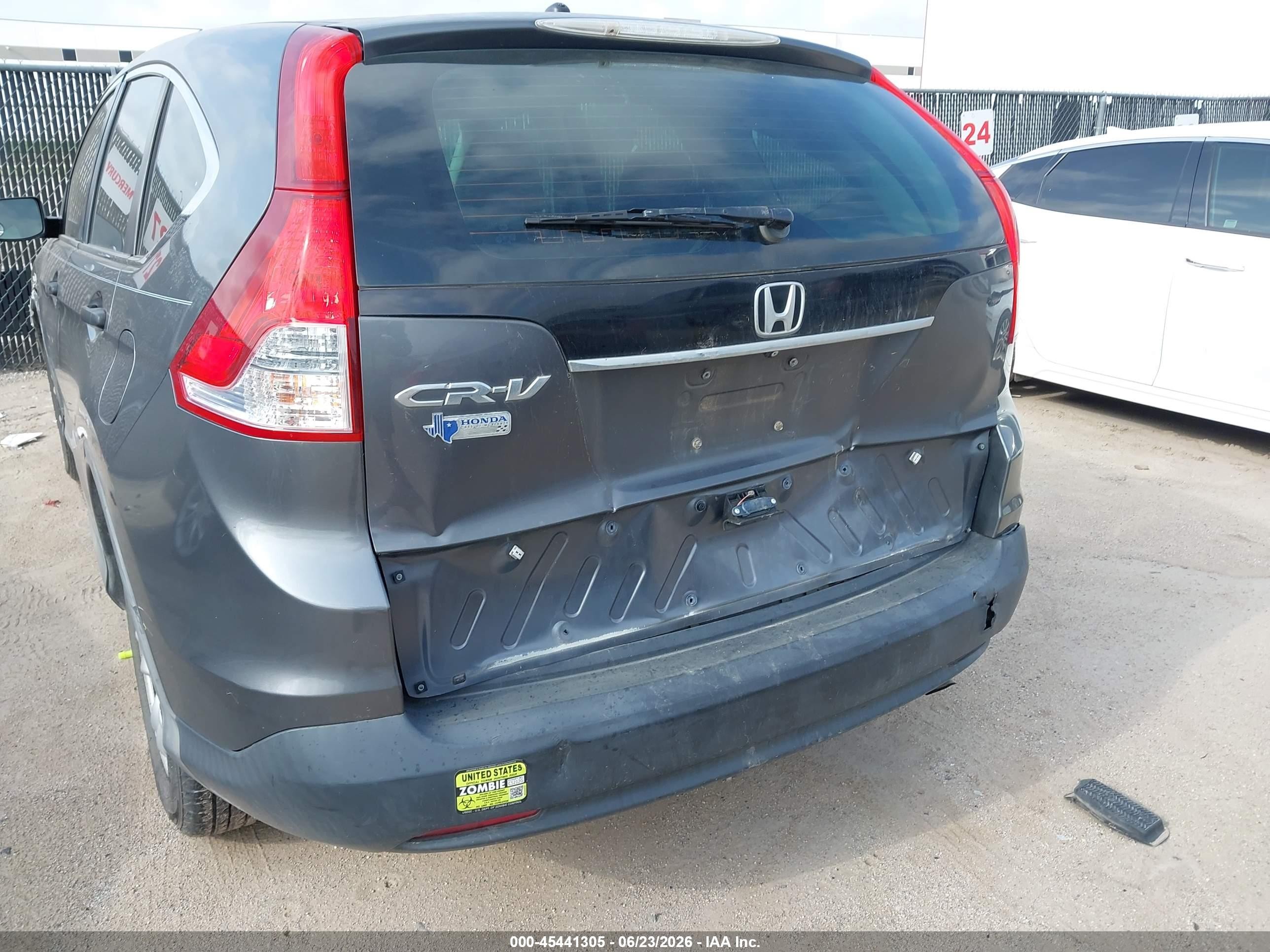 2014 Honda Cr-v Lx Gray vin: 3CZRM3H35EG708754